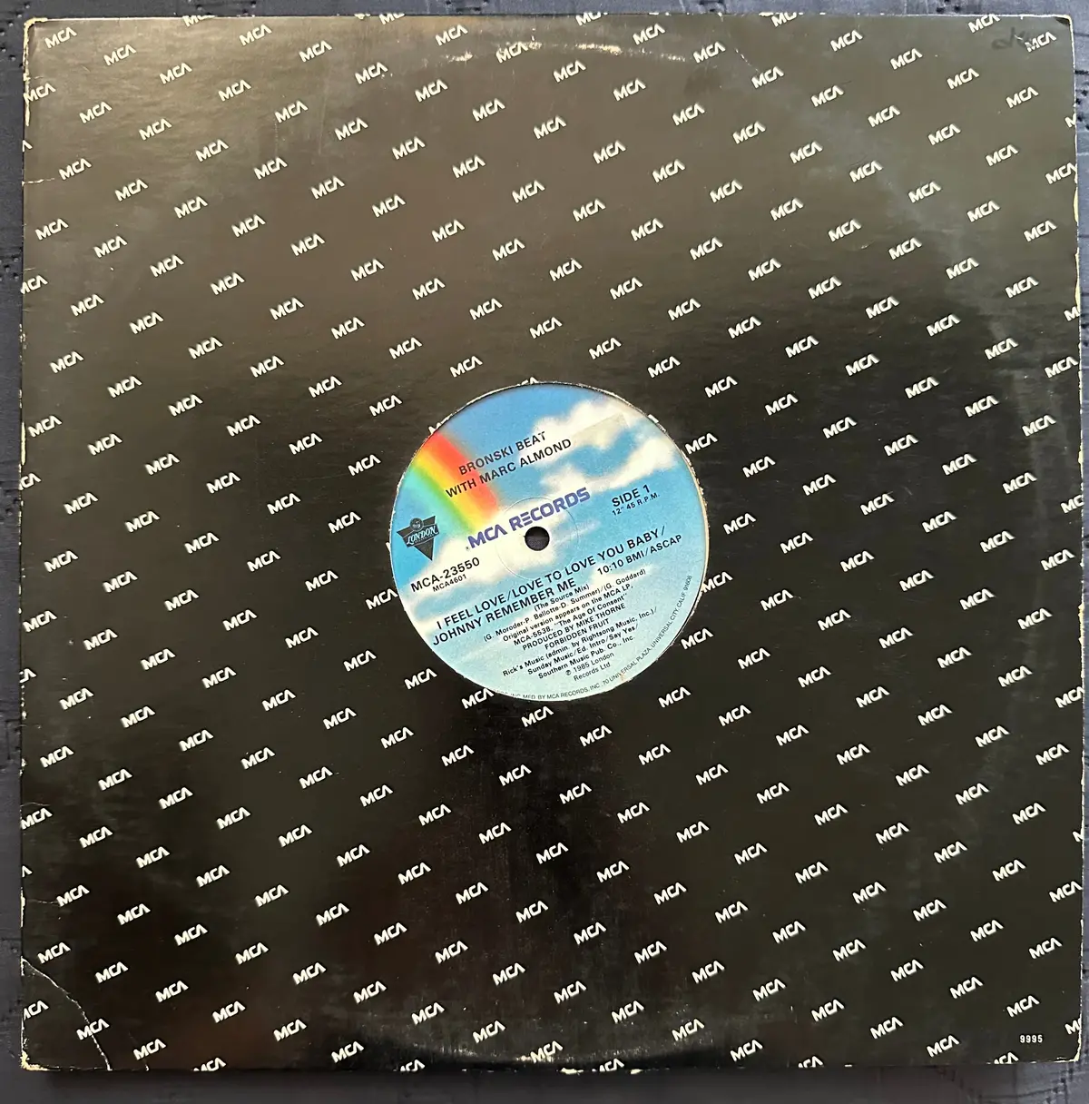 Bronski Beat With Marc Almond - I Feel Love / Love To Love You Baby / Johnny Remember Me Lp 12” Vinyl Single - Used 1
