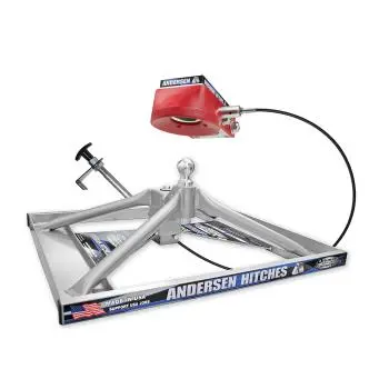 3221-Tbx Andersen Ultimate 5Th Wheel Connection (Gooseneck Ball Mount) -Aluminum, Lowered For Flat-Bed Trucks With Large Toolbox (W-Funnel) 1