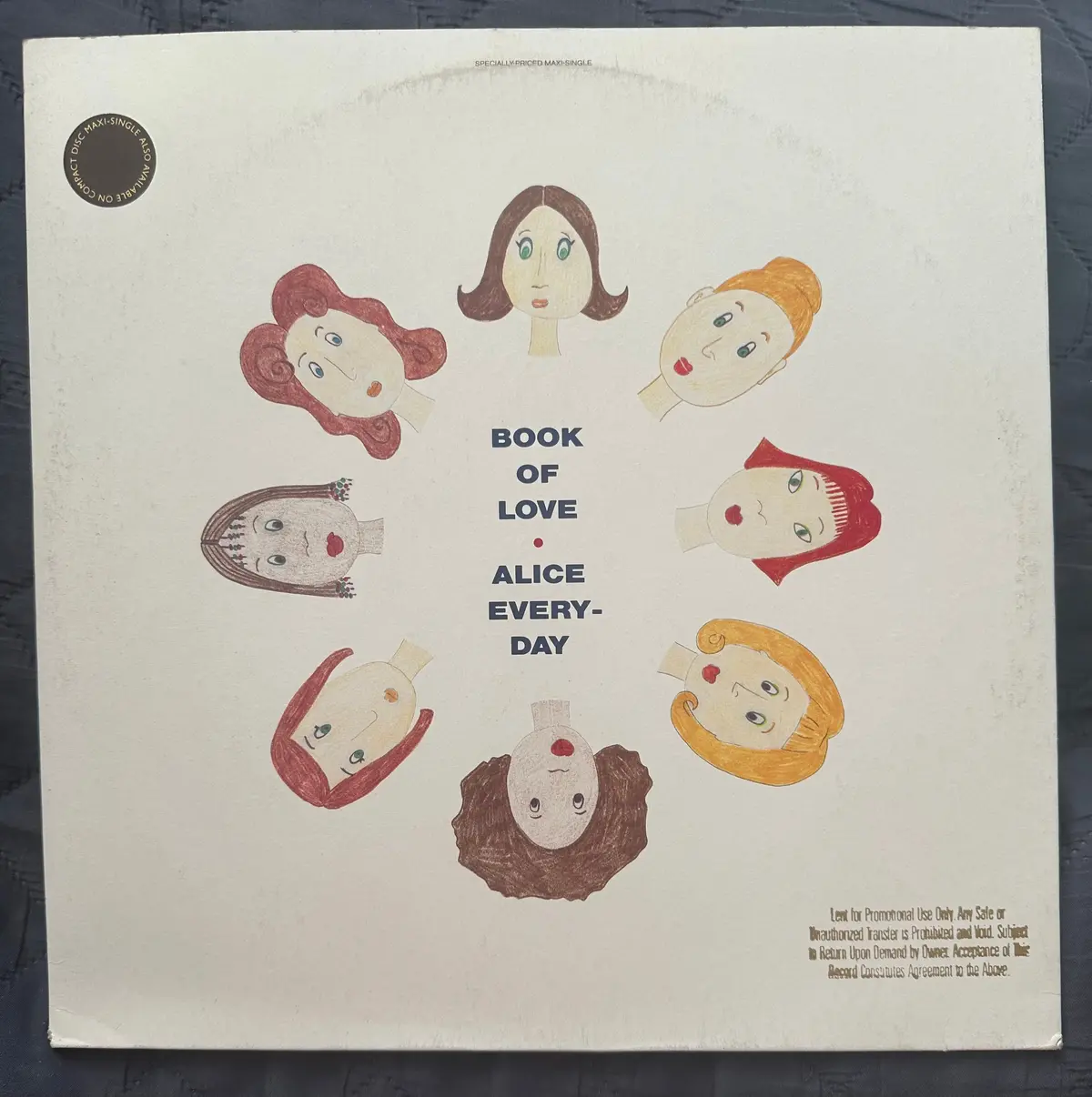 Book Of Love - Alice Everyday 12" Single Lp Vinyl - Used. 1
