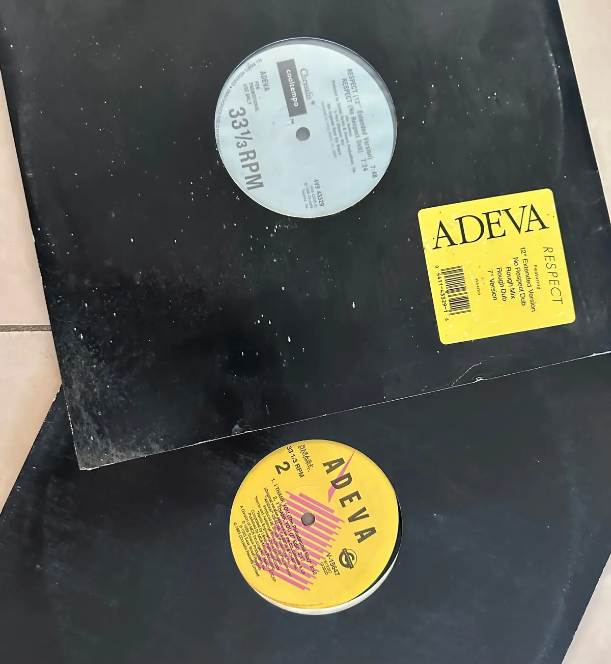 Adeva 2Xx12” Singles Lp Vinyl "Respect" & "I Thank You "  Used 1