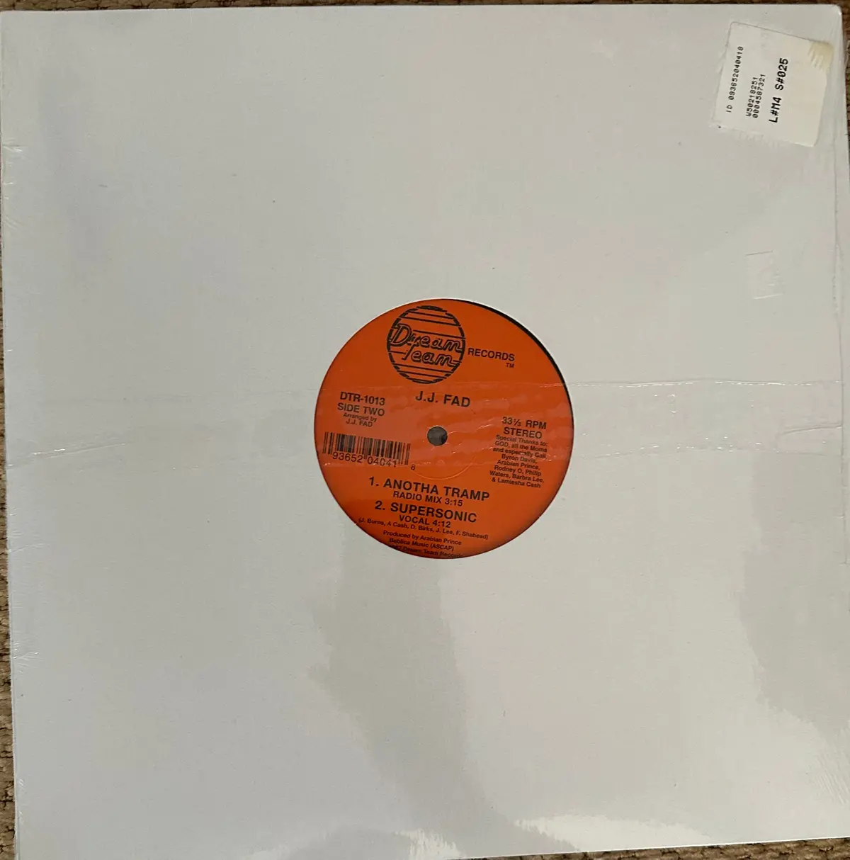Jjfad - Anotha Ho / Supersonic 12” Single Lp Vinyl (New) Still Sealed 1987 1