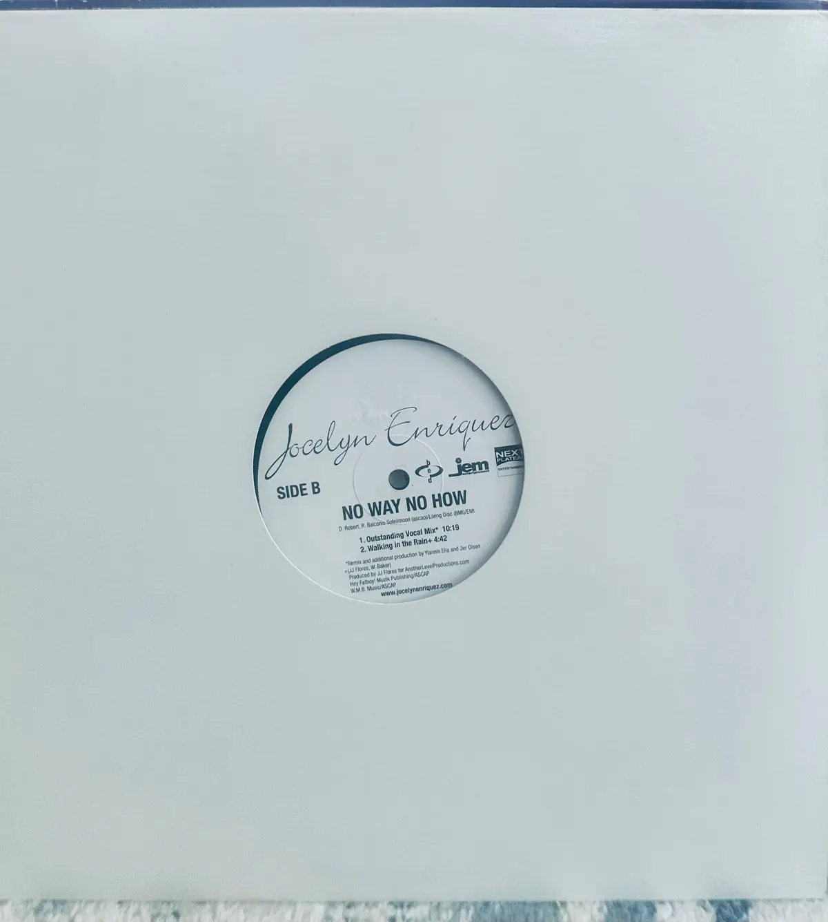 Jocelyn Enrique / No Way No How 12” Vinyl Promo Lp 1