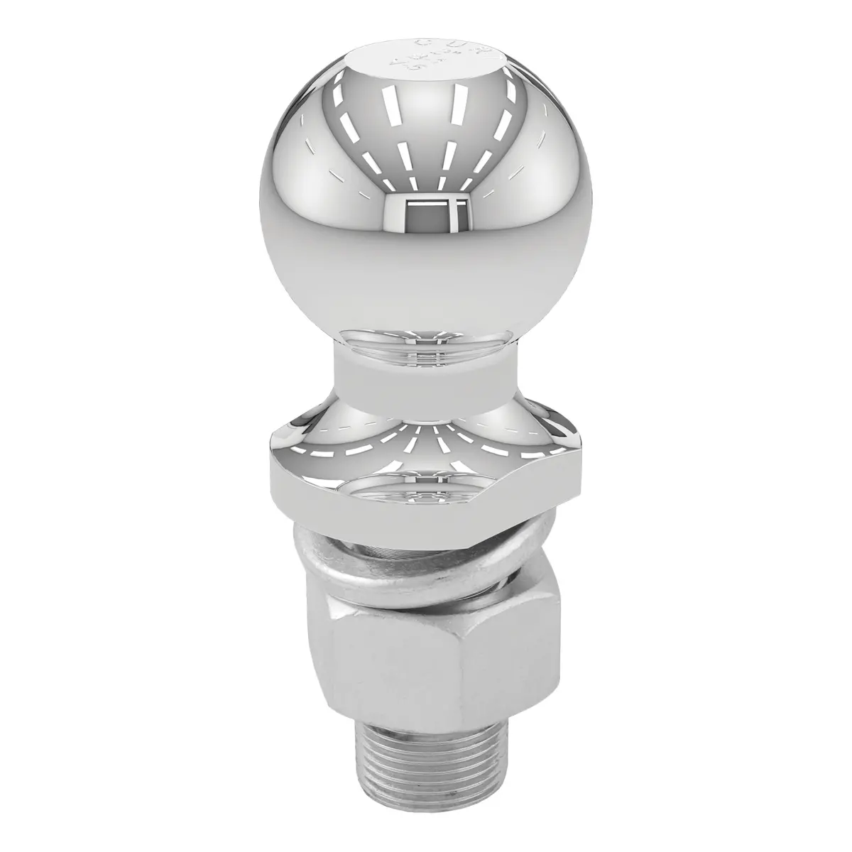 Curt 40004 Chrome Trailer Hitch Ball, 6,000 Lbs., 2-Inch Diameter Tow Ball With 1-Inch X 2-1/2-Inch Shank 1