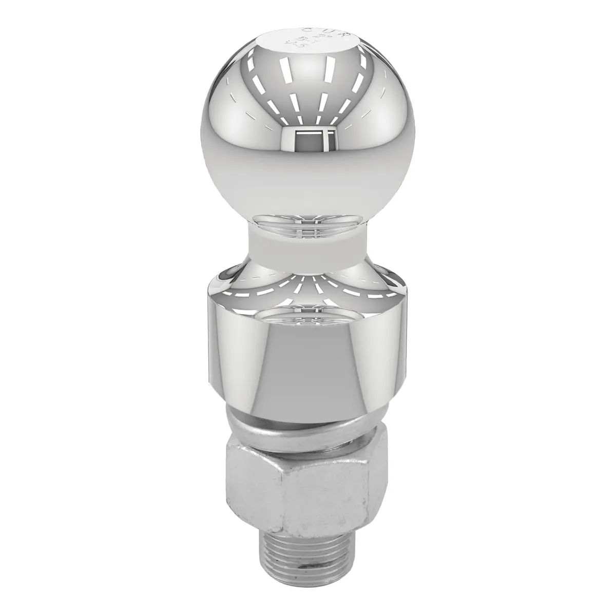 Curt 40033 Chrome Trailer Hitch Ball, 6,000 Lbs., 1-Inch Rise, 2-Inch Diameter Tow Ball With 1-Inch X 2-1/8-Inch Shank 1