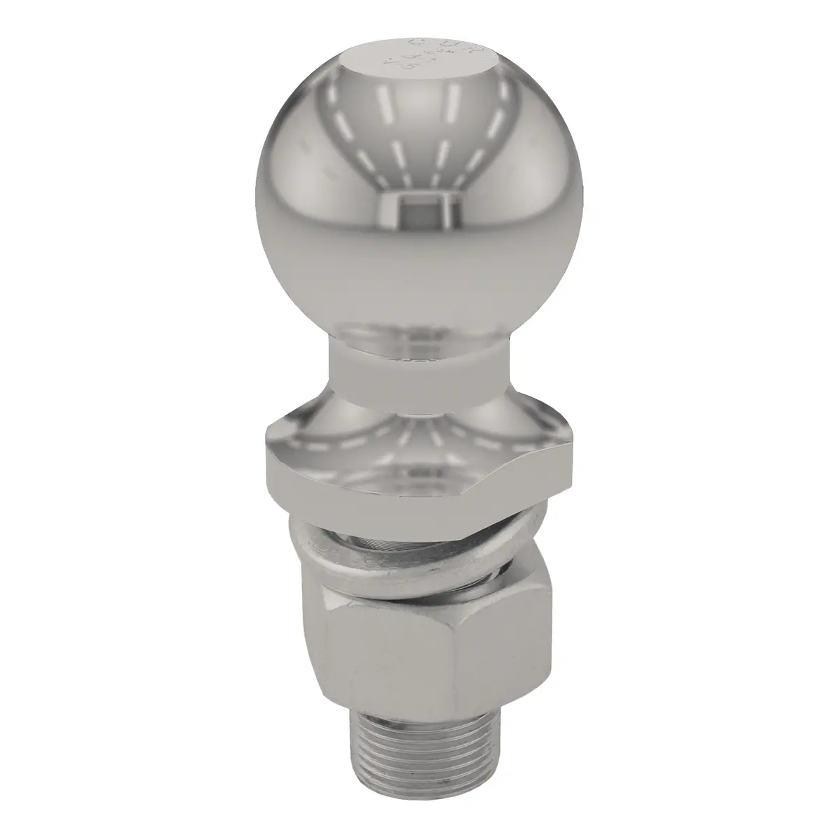Curt 40053 Stainless Steel Trailer Hitch Ball, 6,000 Lbs., 2-Inch Diameter Tow Ball With 1-Inch X 2-1/8-Inch Shank 1