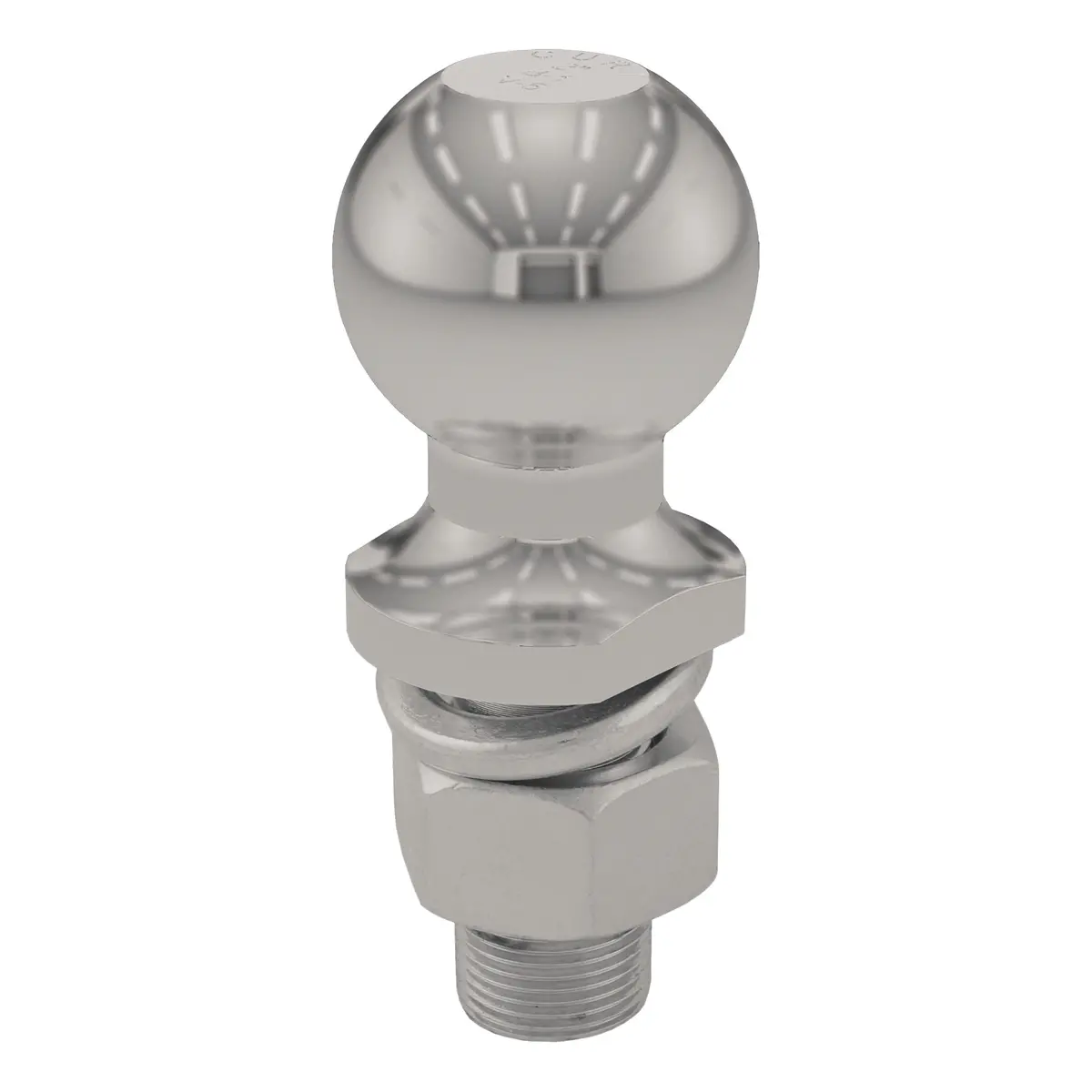 Curt 40083 Stainless Steel Trailer Hitch Ball, 6,000 Lbs., 2-Inch Diameter Tow Ball With 1-Inch X 2-1/8-Inch Shank 1