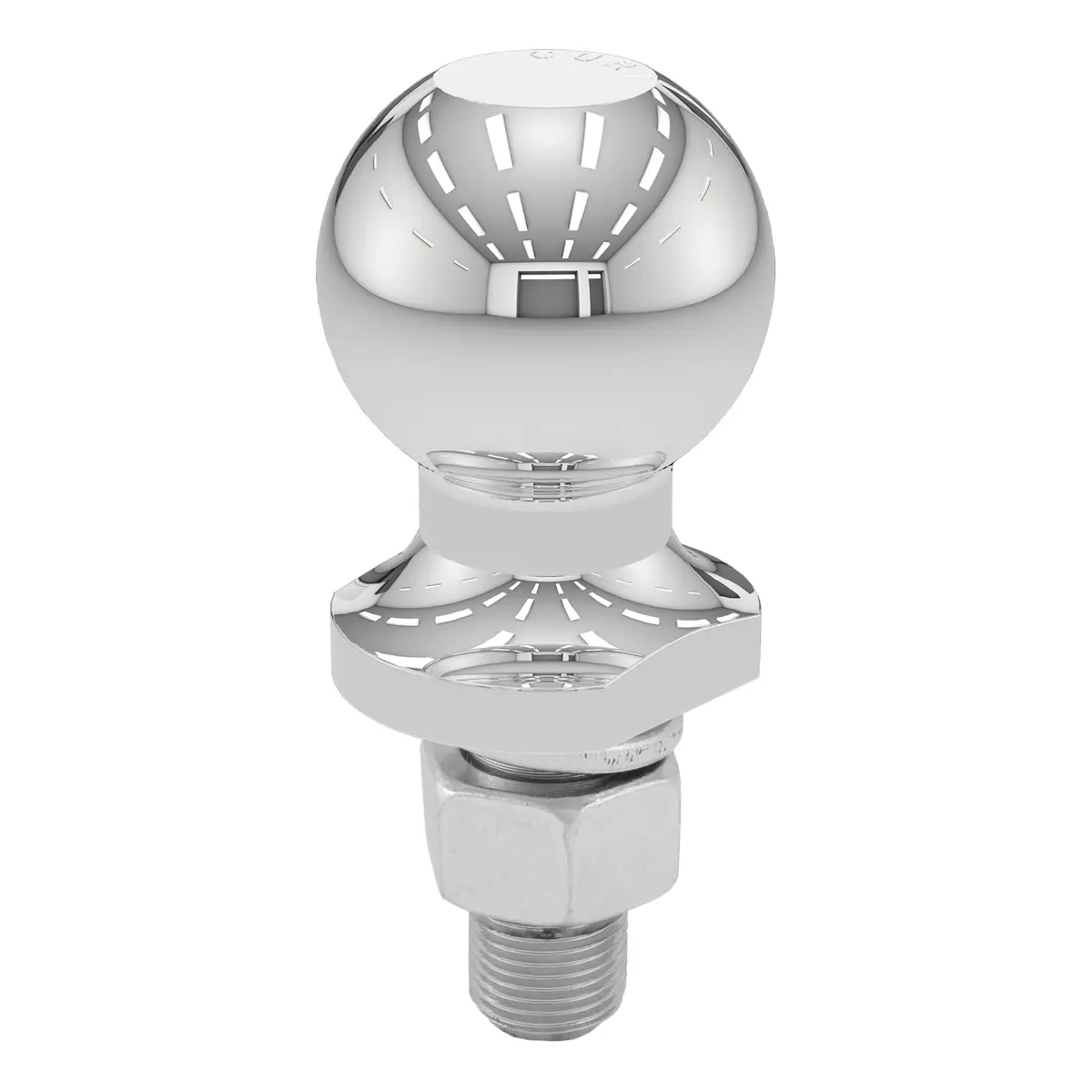 Curt 40099 Chrome European Trailer Hitch Ball, 1,600 Kg., 50Mm Diameter Tow Ball With 3/4-Inch X 50Mm Shank 1