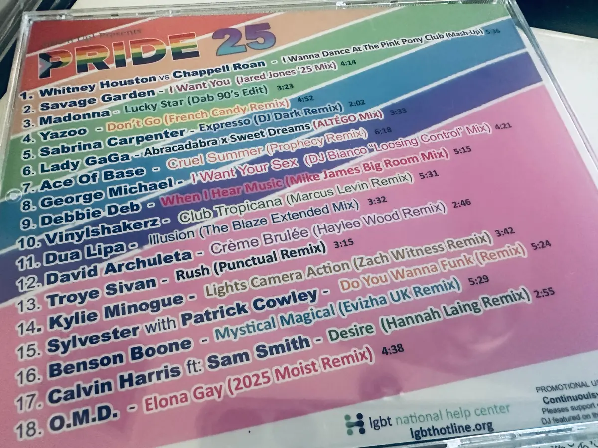 Pride 2025 (Various) Continuous Mix Remix Cd 2