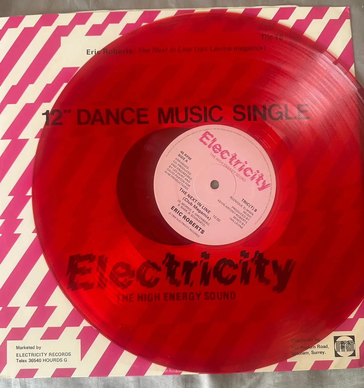Eric Roberts - The Next In Line -  Red Translucent Remix 12" Lp Single Vinyl Used 1