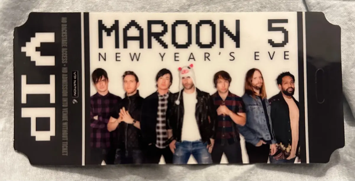 Maroon 5 Vip New Year’S Eve Tour Pass 1