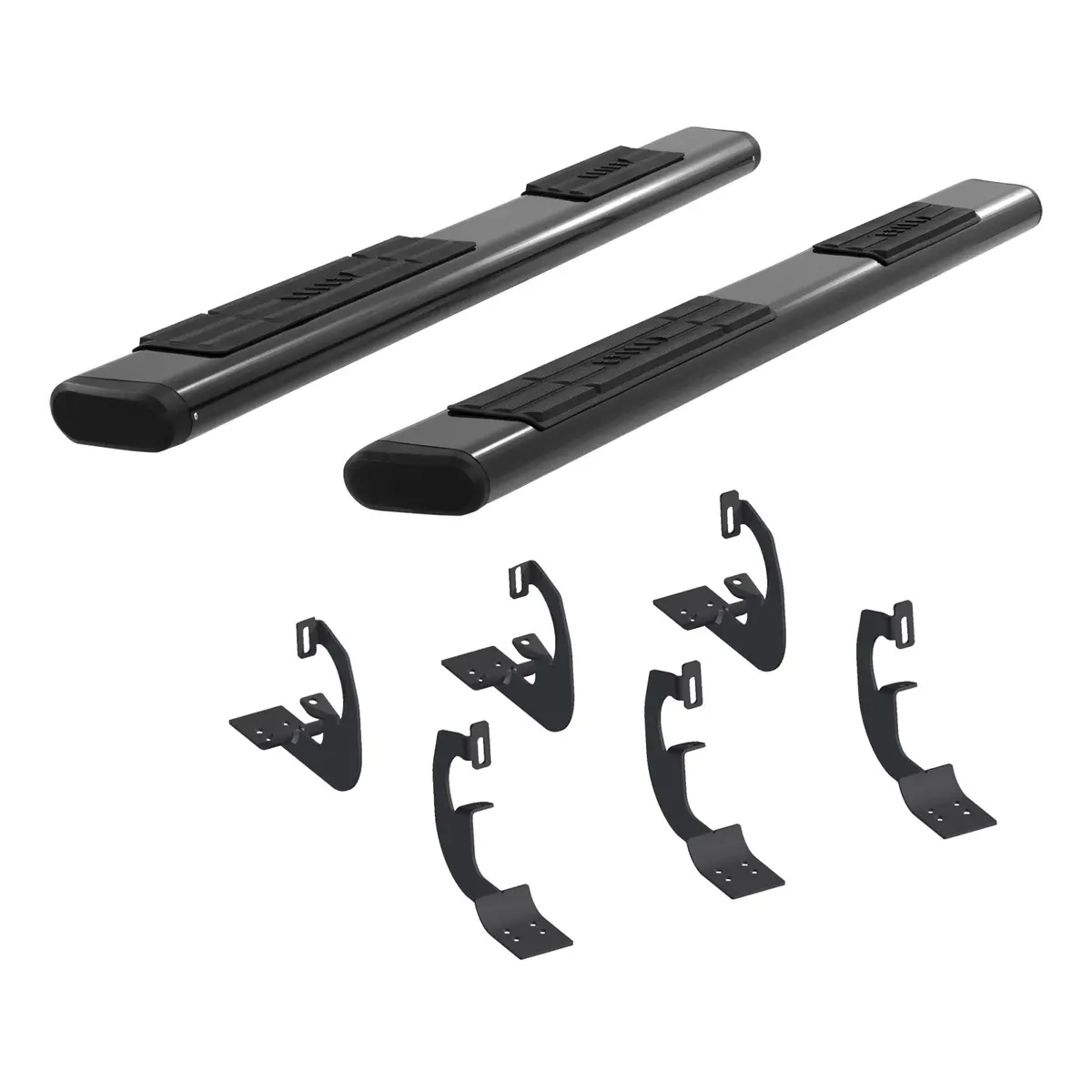 Aries 4445023 75-Inch Oval Black Aluminum Nerf Bars, Select Ford F-150, F-250 1