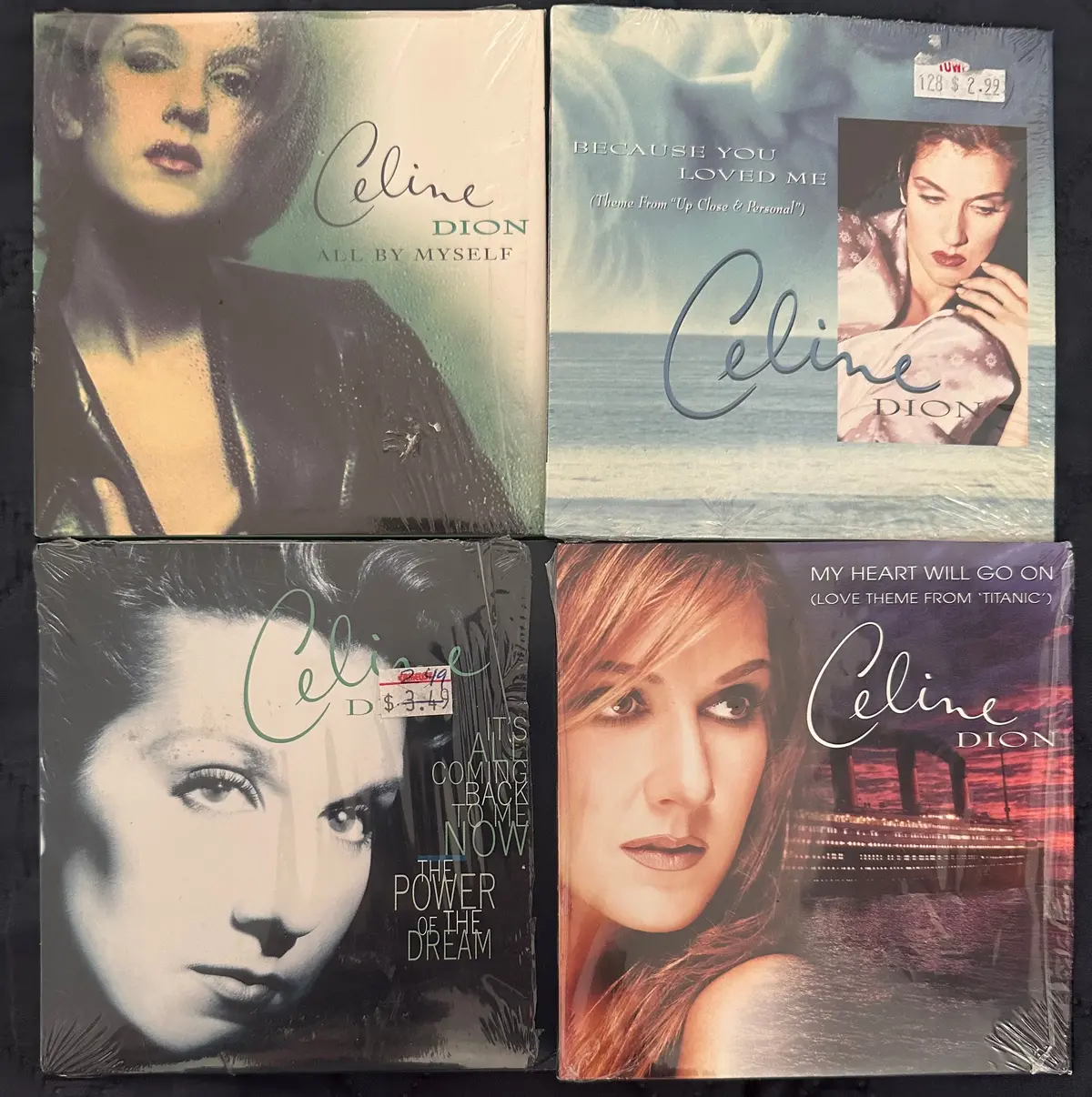 Celine Dion Lot Of Four Cd Singles Card Sleeves - Used ￼ 1