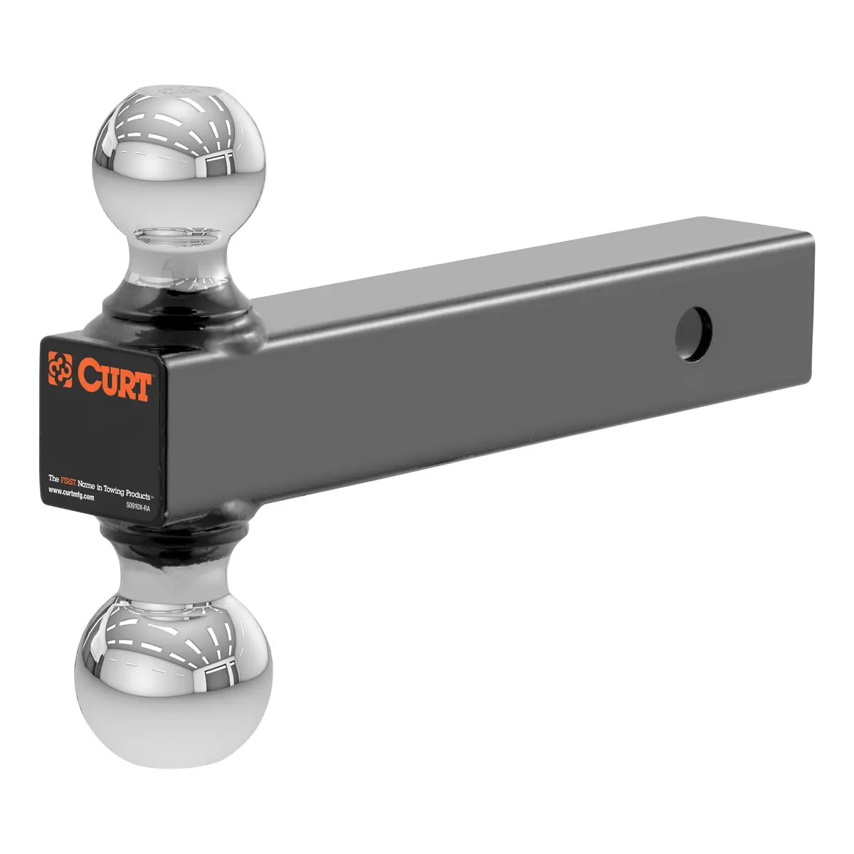 Curt 45002 Multi-Ball Trailer Hitch Ball Mount, 2, 2-5/16-Inch Balls, Fits 2-Inch Receiver, 10,000 Lbs. 1