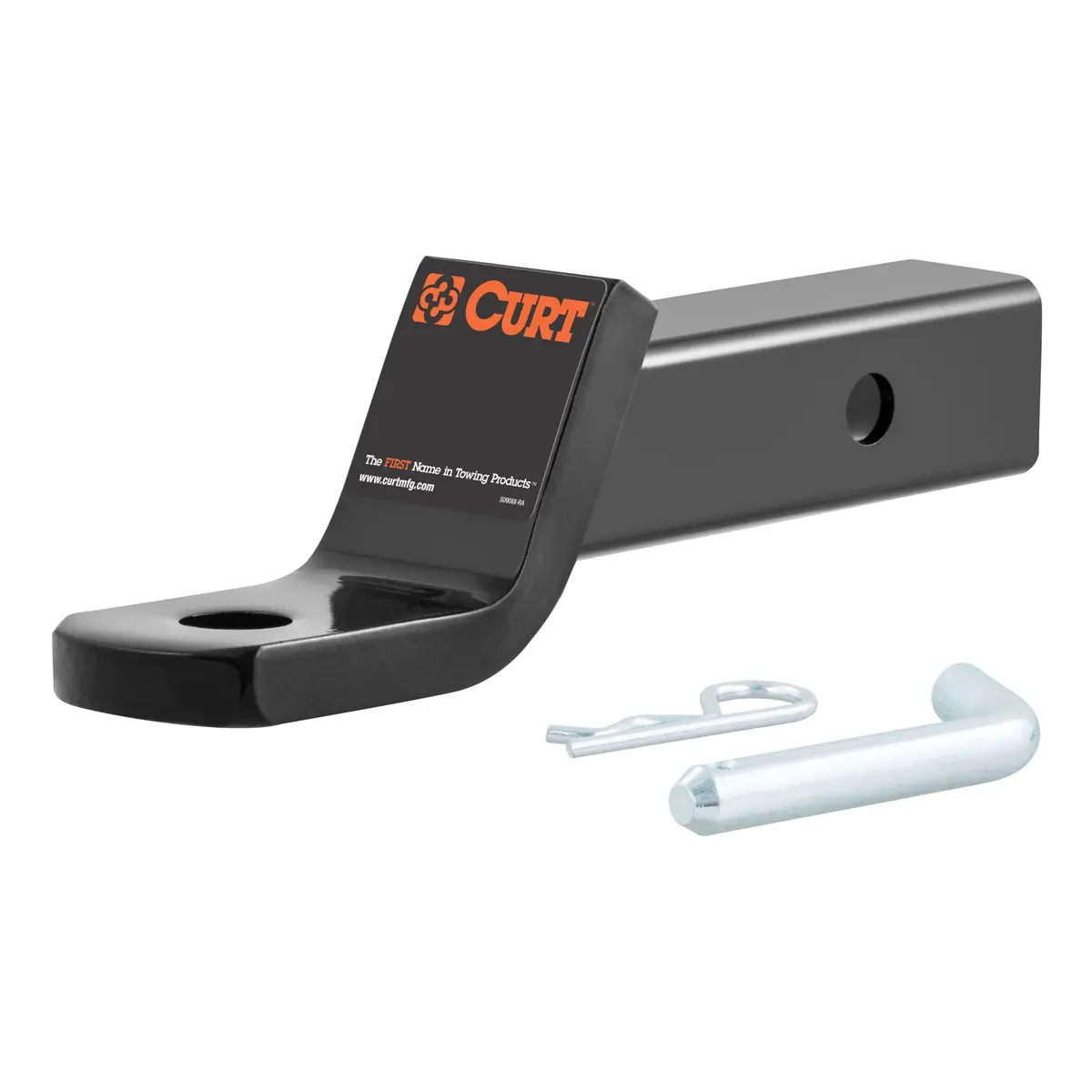 Curt 45033 Class 3 Trailer Hitch Ball Mount & Hitch Pin, Fits 2-Inch Receiver, 7,500 Lbs. Gtw, 1-Inch Ball Hole, 2-Inch Drop, 3/4-Inch Rise 1