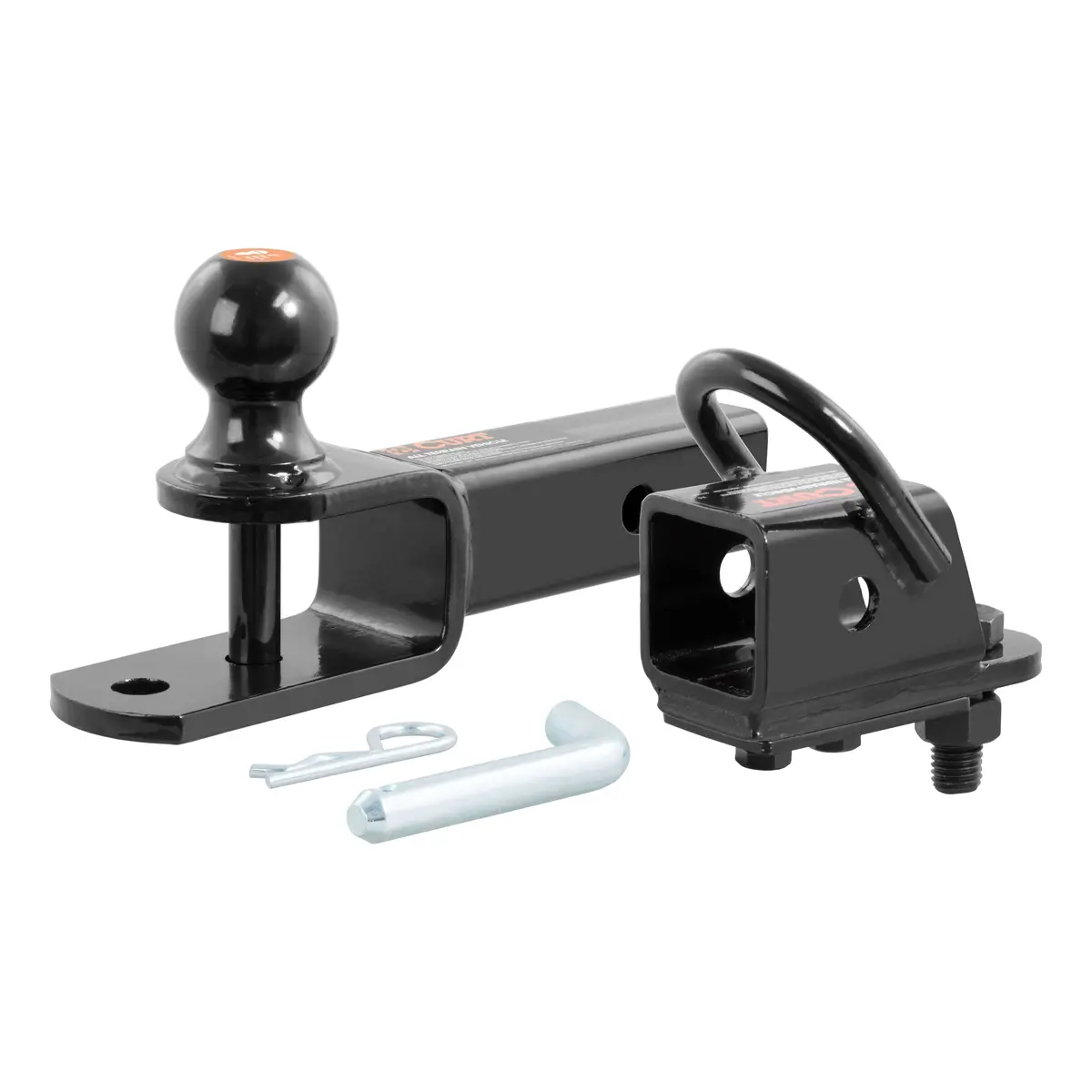 Curt 45038 3-In-1 Atv Hitch Ball Mount With 2-Inch Receiver Adapter, 2-Inch Ball, Clevis Pin, 5/8-Inch Hole 1