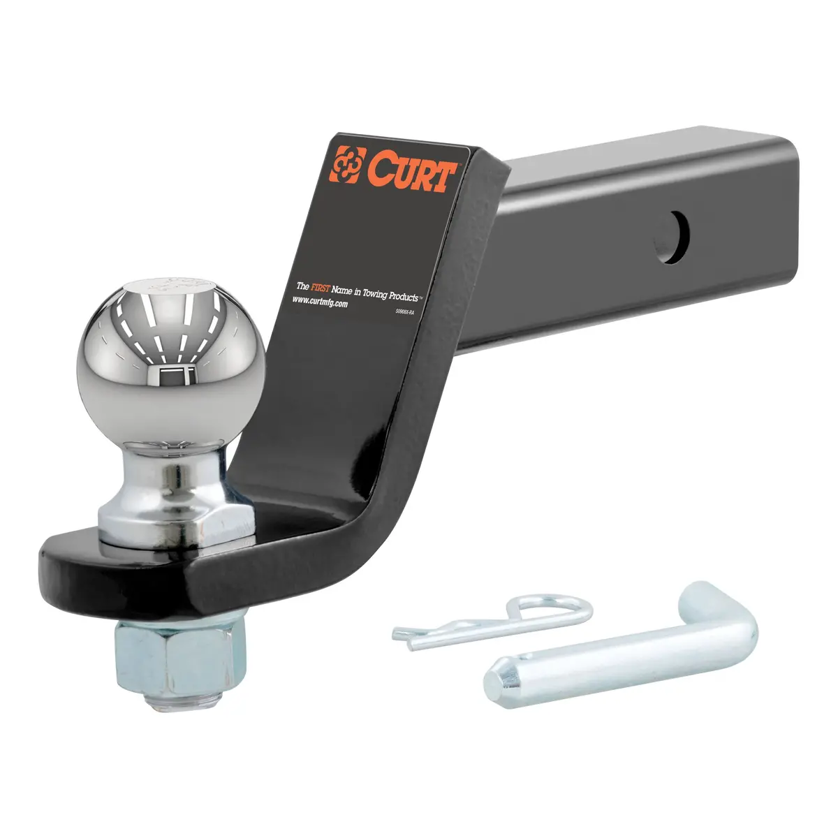 Curt 45042 Trailer Hitch Ball Mount With 2-5/16-Inch Trailer Ball & Hitch Pin, Fits 2-Inch Receiver, 7,500 Lbs. Gtw, 4-Inch Drop 1