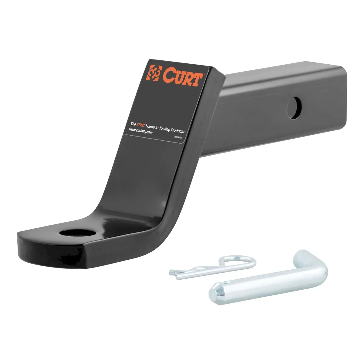 Curt 45052 Class 3 Trailer Hitch Ball Mount & Hitch Pin, Fits 2-Inch Receiver, 7,500 Lbs. Gtw, 1-Inch Ball Hole, 4-Inch Drop, 2-Inch Rise 1