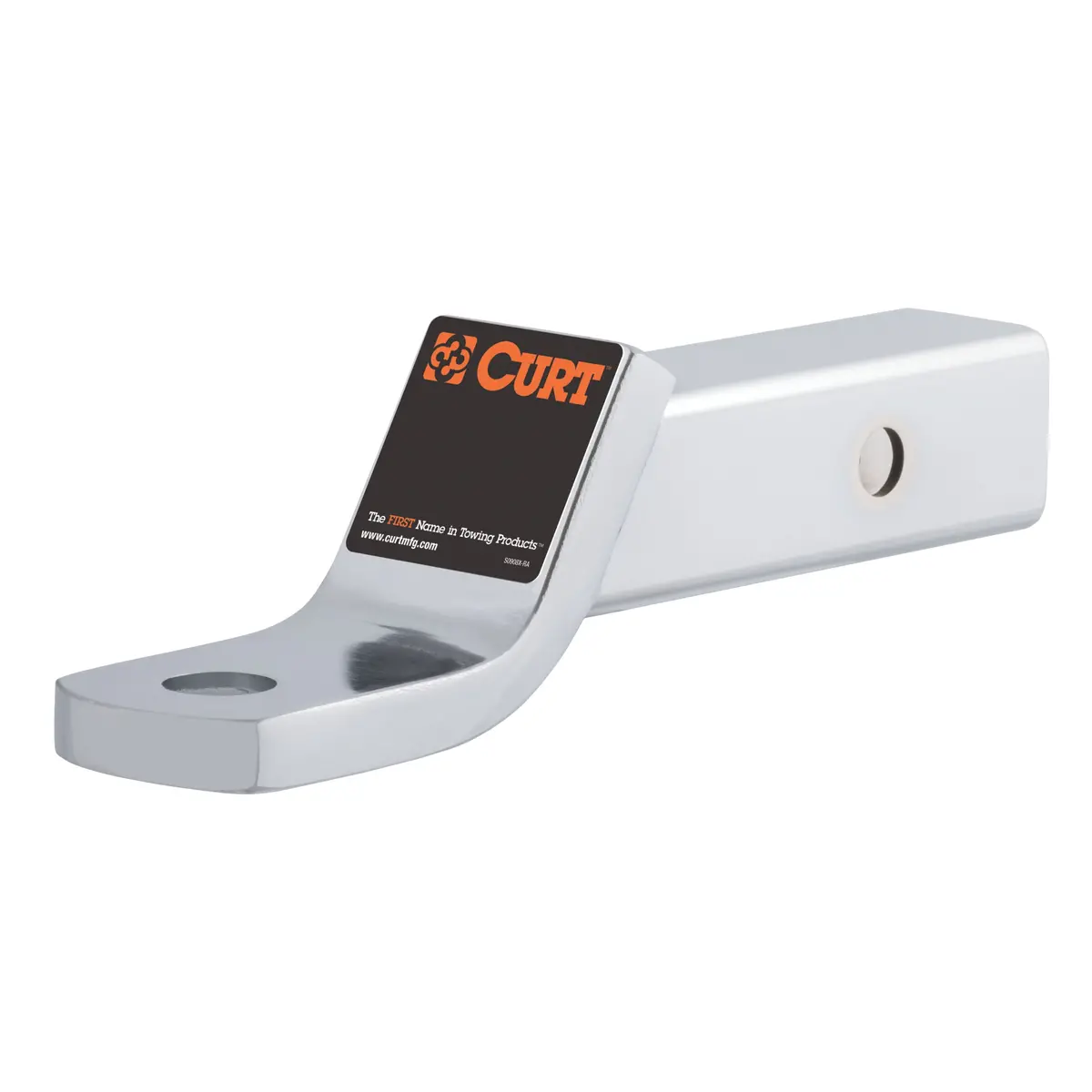 Curt 45290 Chrome Class 3 Trailer Hitch Ball Mount, Fits 2-Inch Receiver, 7,500 Lbs. Gtw, 1-Inch Ball Hole, 2-Inch Drop, 3/4-Inch Rise 1