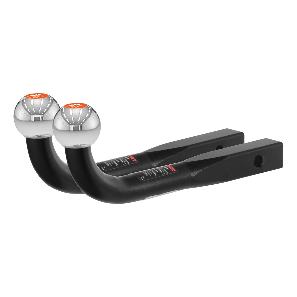 Curt 45552002 Euro Mount Trailer Hitch Ball Mounts With 2-Inch Trailer Balls, Fits 1-1/4-Inch Receiver, 3,500 Lbs. Gtw, 2-Inch Ball Height, 2-Pack 1