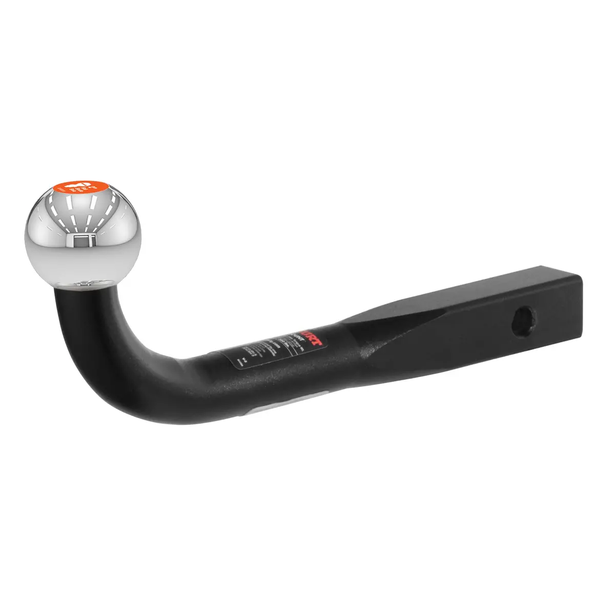 Curt 45552 Euro Mount Trailer Hitch Ball Mount With 2-Inch Trailer Ball, Fits 1-1/4-Inch Receiver, 3,500 Lbs. Gtw, 2-3/4-Inch Ball Height 1