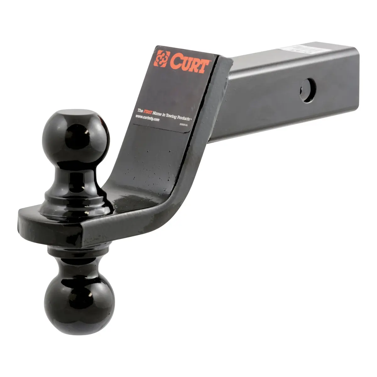 Curt 45643 Reversible Trailer Hitch Ball Mount With 1-7/8-Inch And 2-Inch Trailer Balls, Fits 2-Inch Receiver, 7,500 Lbs. Gtw, 4-Inch Drop, 2-Inch Rise 1