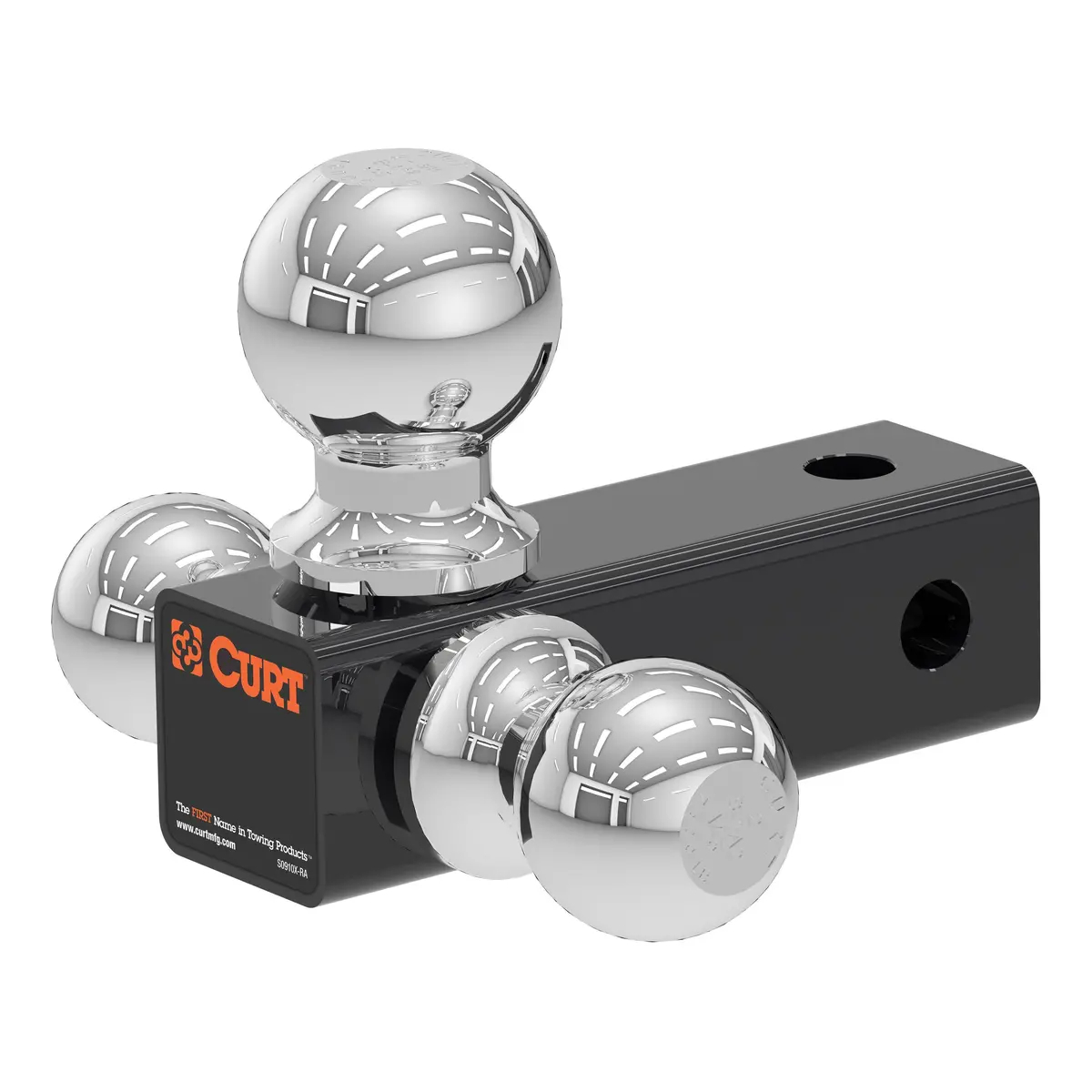 Curt 45800 Replacement Adjustable Trailer Hitch Ball Mount Head With 3 Balls For Curt #45799 1