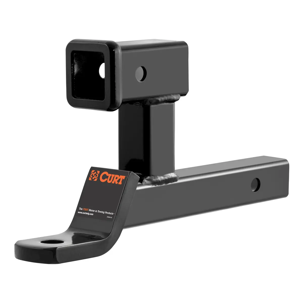 Curt 45810 Hitch Ball Mount, Extra 2-Inch Receiver, Fits 2-Inch Receiver, 7,500 Lbs., 1-Inch Hole, 2-Inch Drop 1