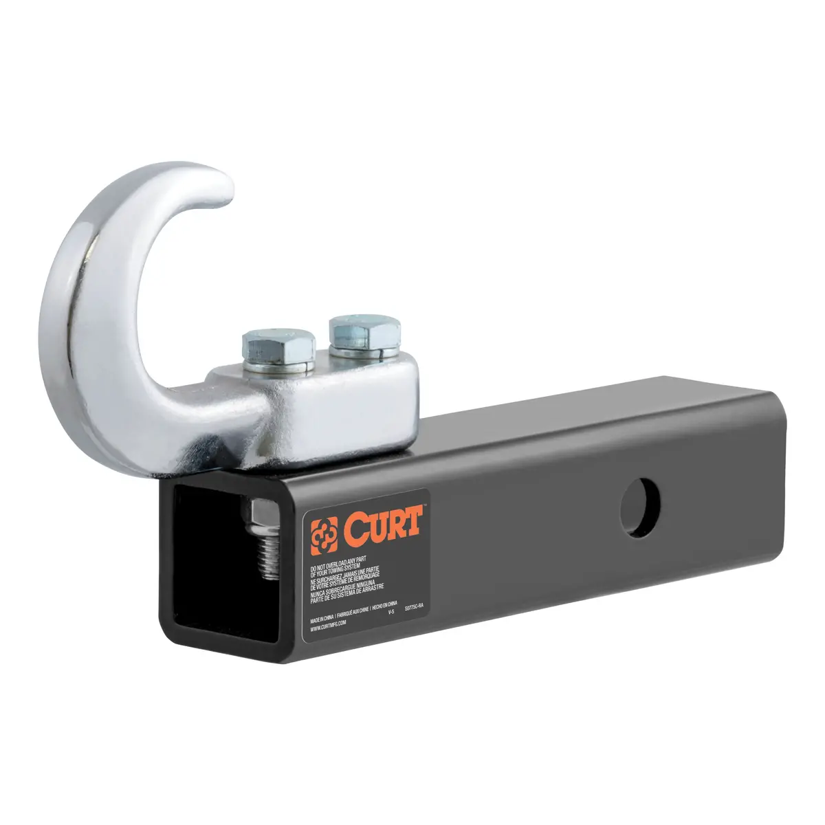 Curt 45825 Tow Hook Trailer Hitch Ball Mount, Fits 2-Inch Receiver 1