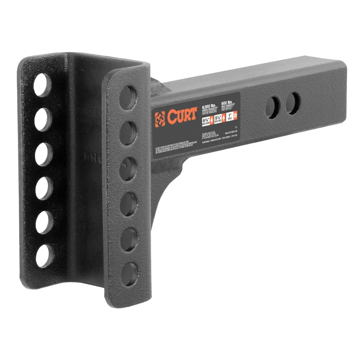 Curt 45911 Replacement Adjustable Trailer Hitch Ball Mount Shank, Fits 2-Inch Receiver 1