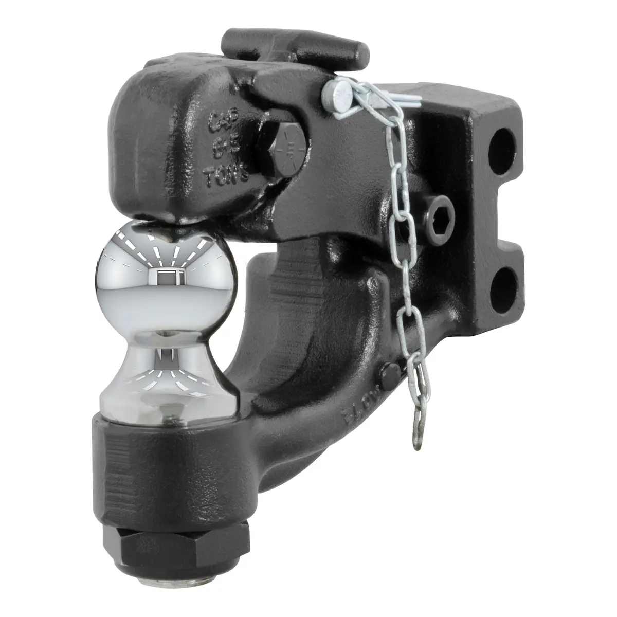 Curt 45919 Channel Mount Pintle Hitch With 2-Inch Trailer Ball, 10,000 Lbs., Channel Mount Required 1