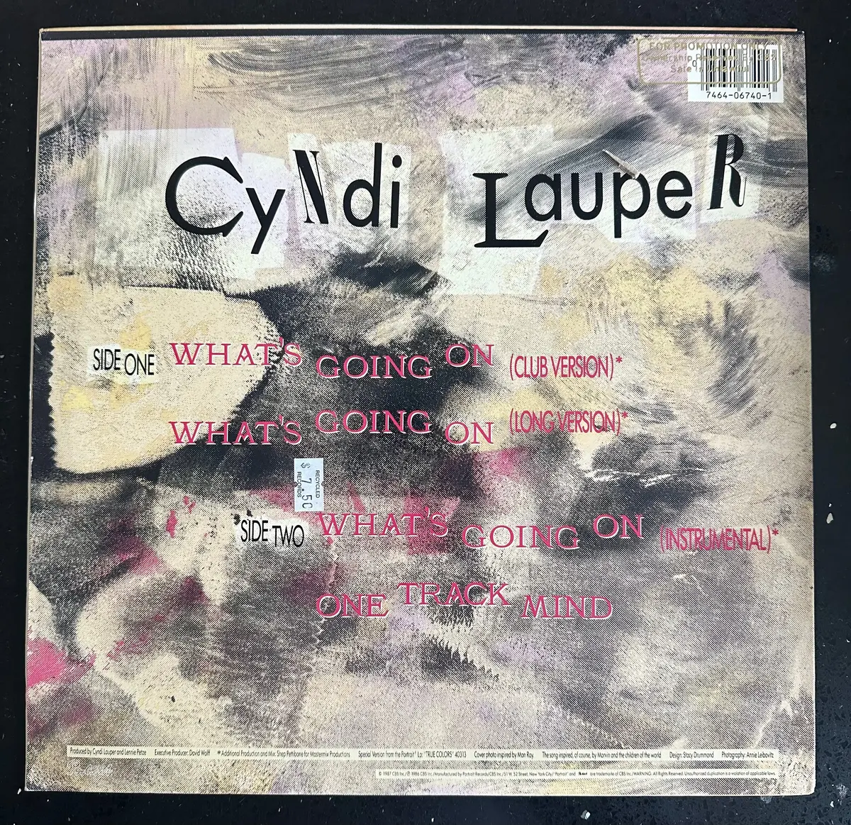 Cyndi Lauper - What's Going On 12" (Us) Promo With Hype Sticker Lp Vinyl - Used 2