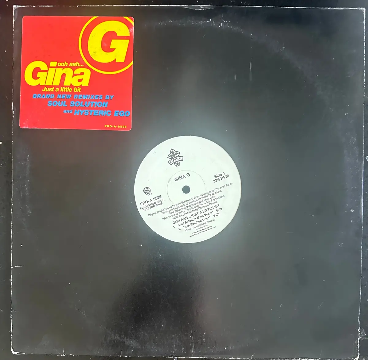 Gina G  Ooh Ahh....Just A Little Bit (Promo) 12" Single - Lp Vinyl  - Used 1