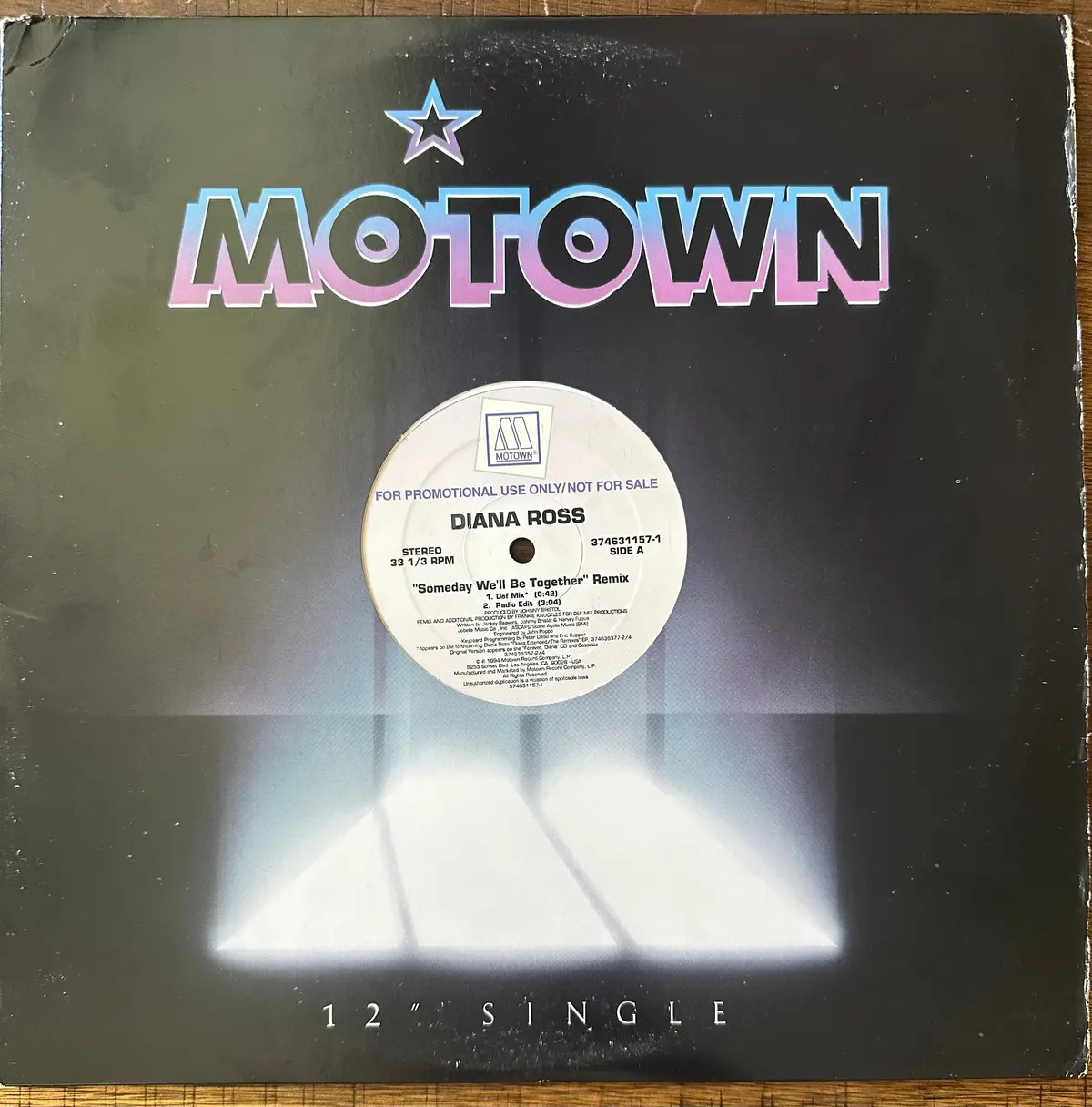 Diana Ross -  Someday We'll Be Together 12 Inch Single Lp Vinyl - Used 1