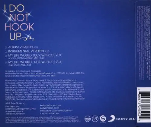 Kelly Clarkson - I Do Not Hook Up Cd Single, Import 2