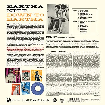 Eartha Kitt - Down To Eartha Lp Vinyl (2016) New 2