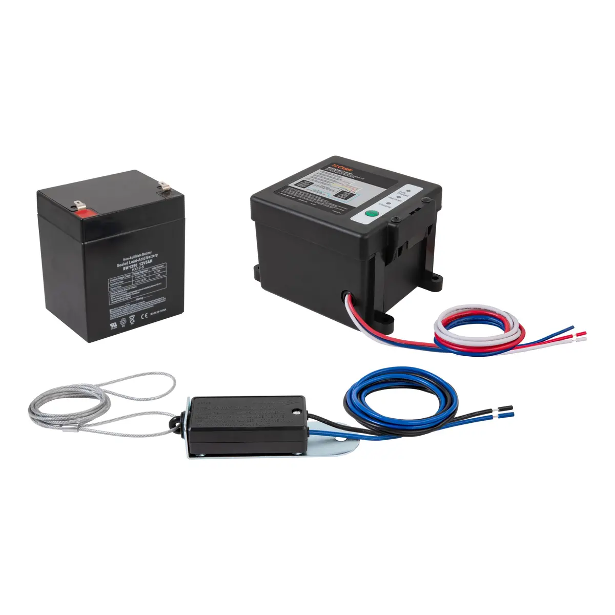 Curt 52042 Push-To-Test Trailer Breakaway Switch Kit System With Battery 1