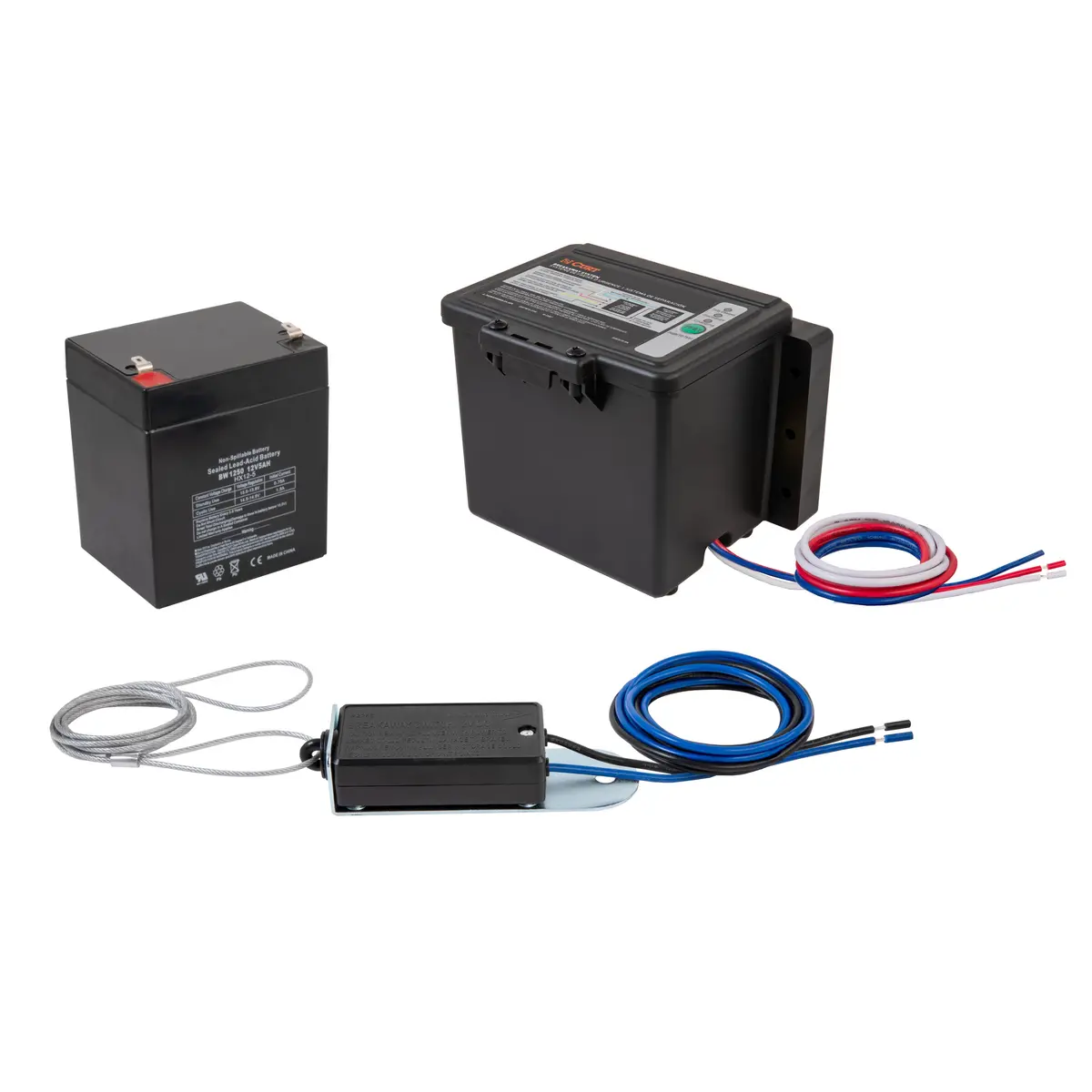 Curt 52044 Push-To-Test Trailer Breakaway Switch Kit System With Battery 1