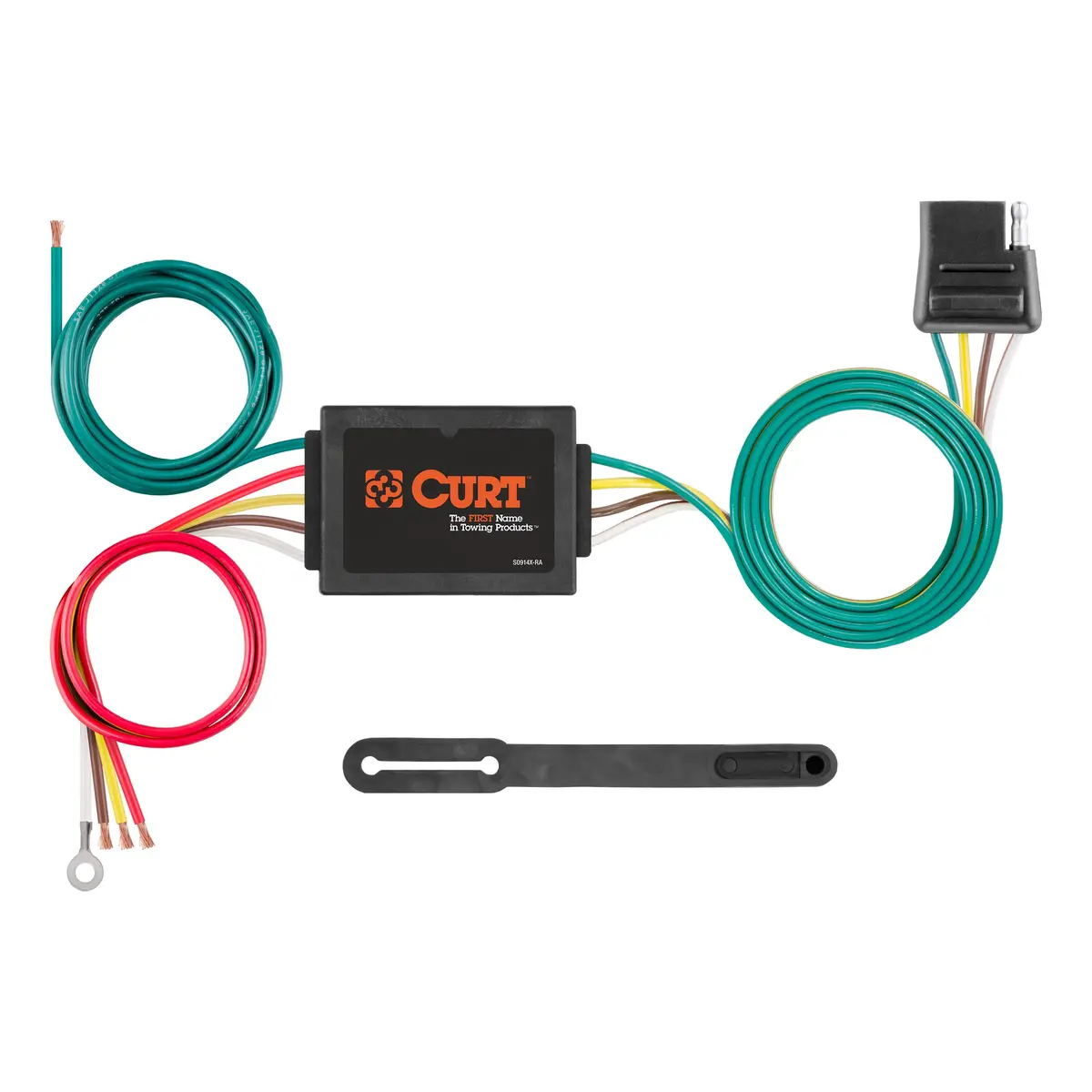 Curt 55133 Non-Powered 3-To-2-Wire Splice-In Tail Light Converters With 4 Wire Trailer Wiring Plug, Pack Of 30 1