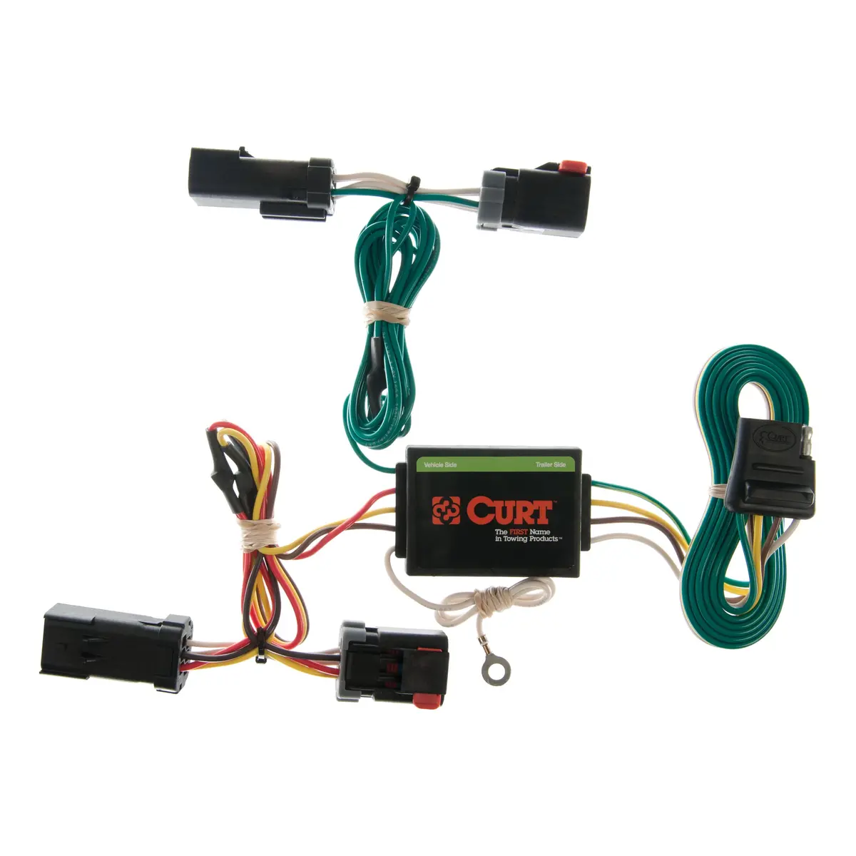 Curt 55382 Vehicle-Side Custom 4-Pin Trailer Wiring Harness, Select Jeep Liberty 1