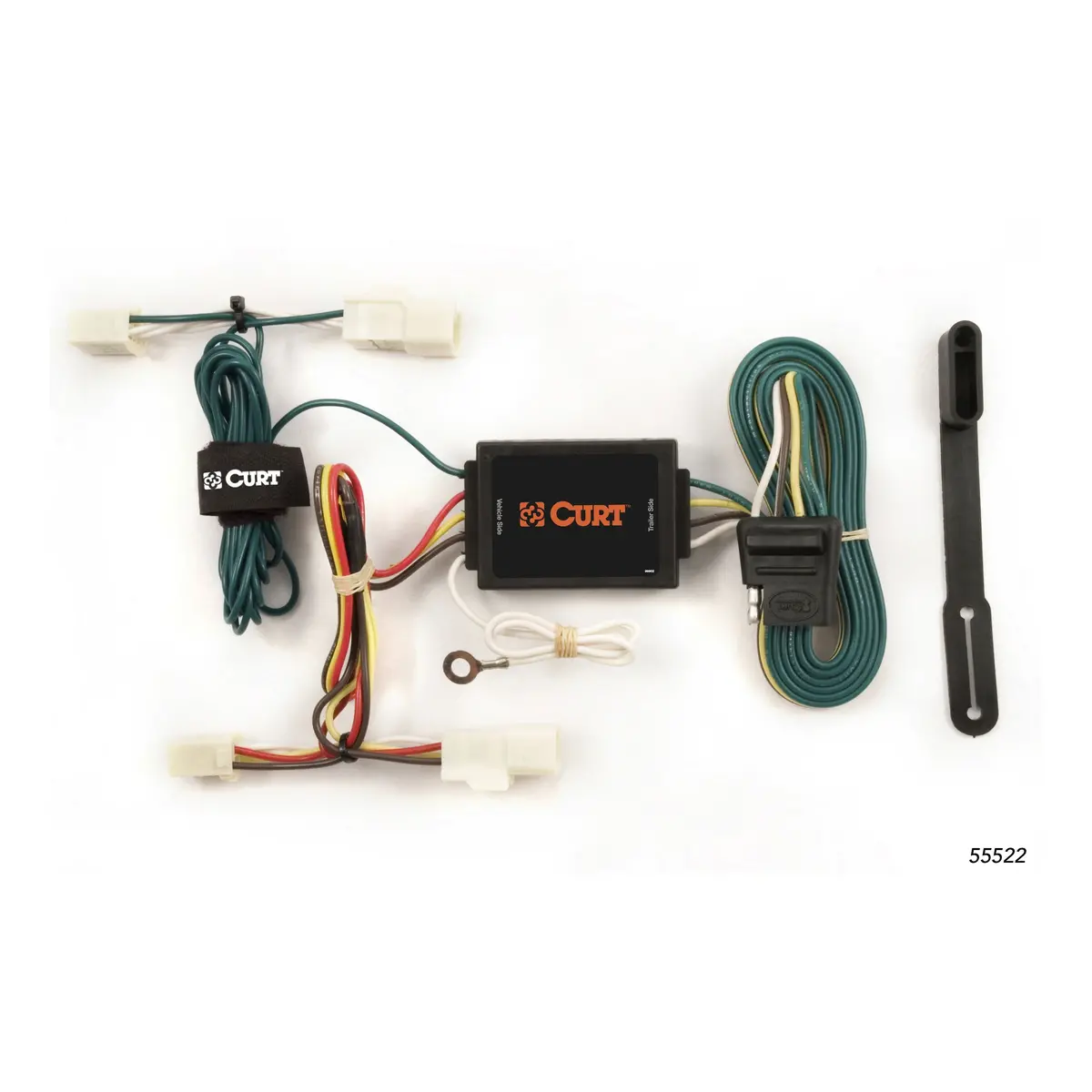 Curt 55522 Vehicle-Side Custom 4-Pin Trailer Wiring Harness, Select Toyota Matrix, Echo 1