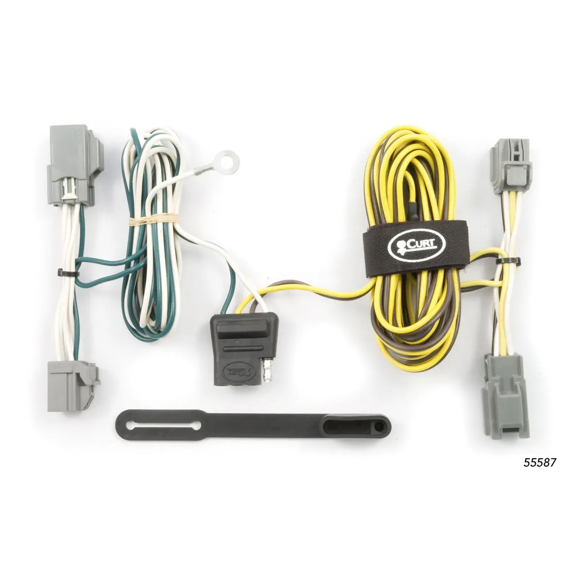 Curt 55587 Vehicle-Side Custom 4-Pin Trailer Wiring Harness, Select Ford Freestyle, Five Hundred 1