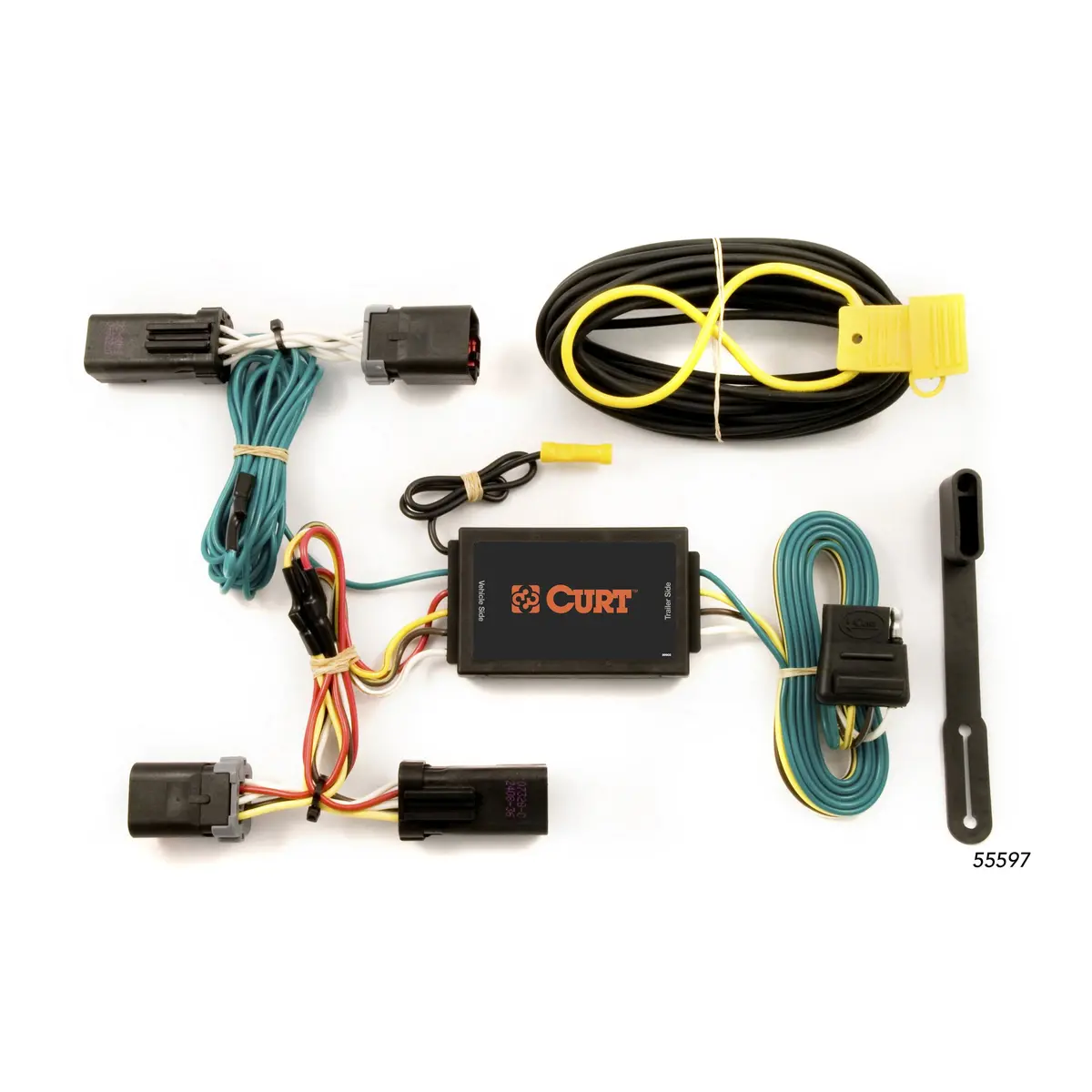 Curt 55597 Vehicle-Side Custom 4-Pin Trailer Wiring Harness, Select Dodge Durango, Chrysler Aspen 1