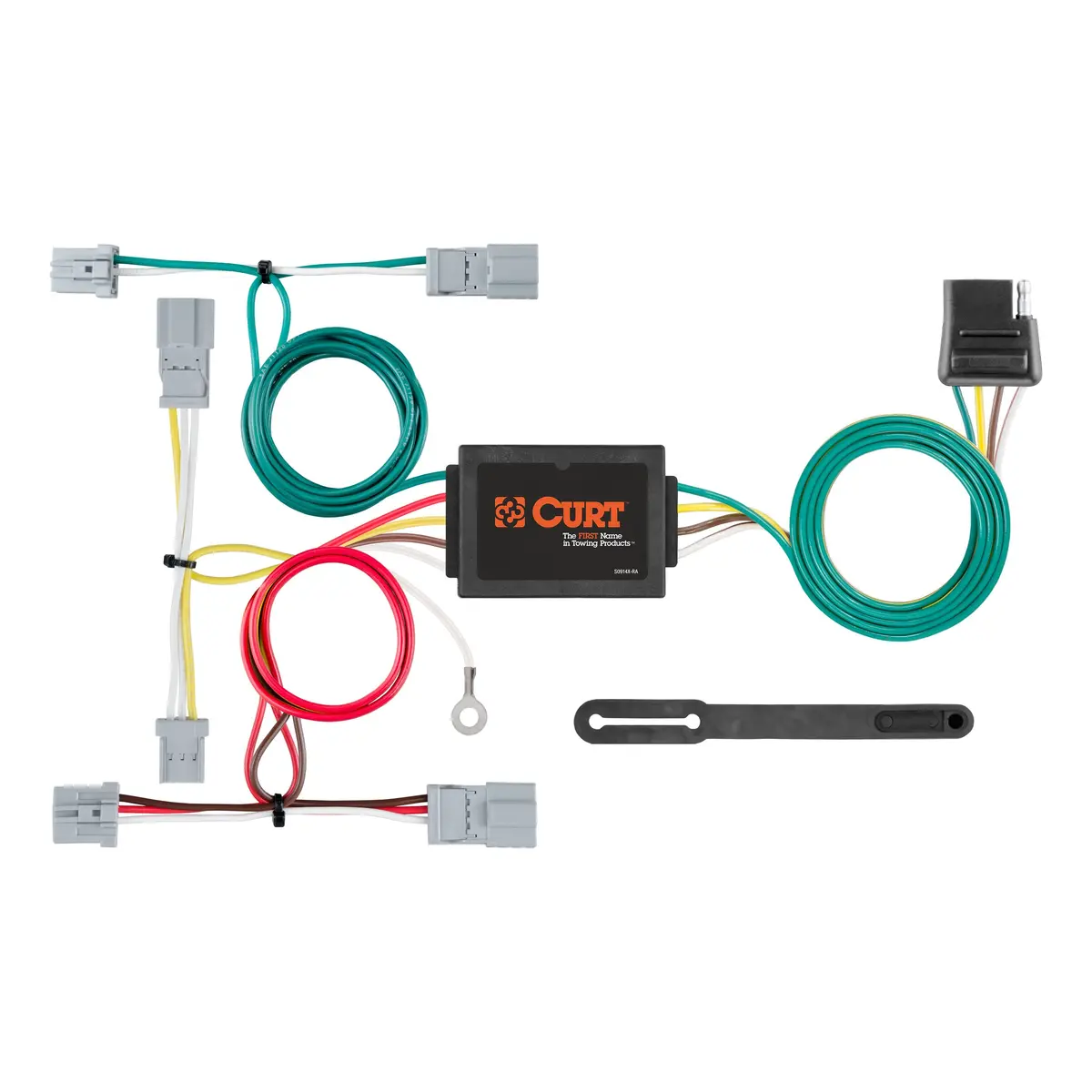 Curt 56011 Vehicle-Side Custom 4-Pin Trailer Wiring Harness, Select Honda Civic, Fit, Accord, Mazda 3, Cx-5, Mitsubishi Galant 1