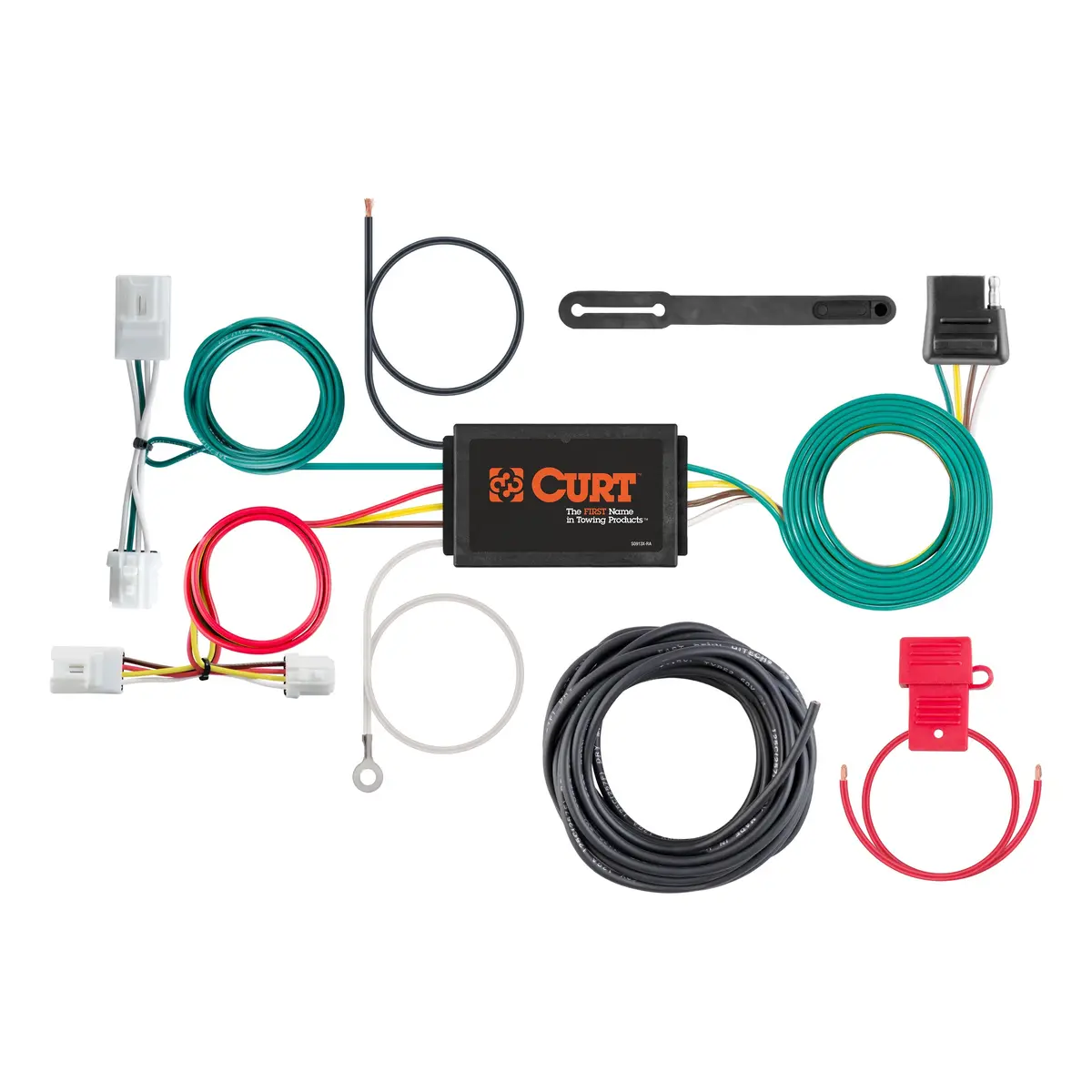 Curt 56033 Vehicle-Side Custom 4-Pin Trailer Wiring Harness, Select Infiniti G25, G35, G37, Q60, Nissan Rogue 1