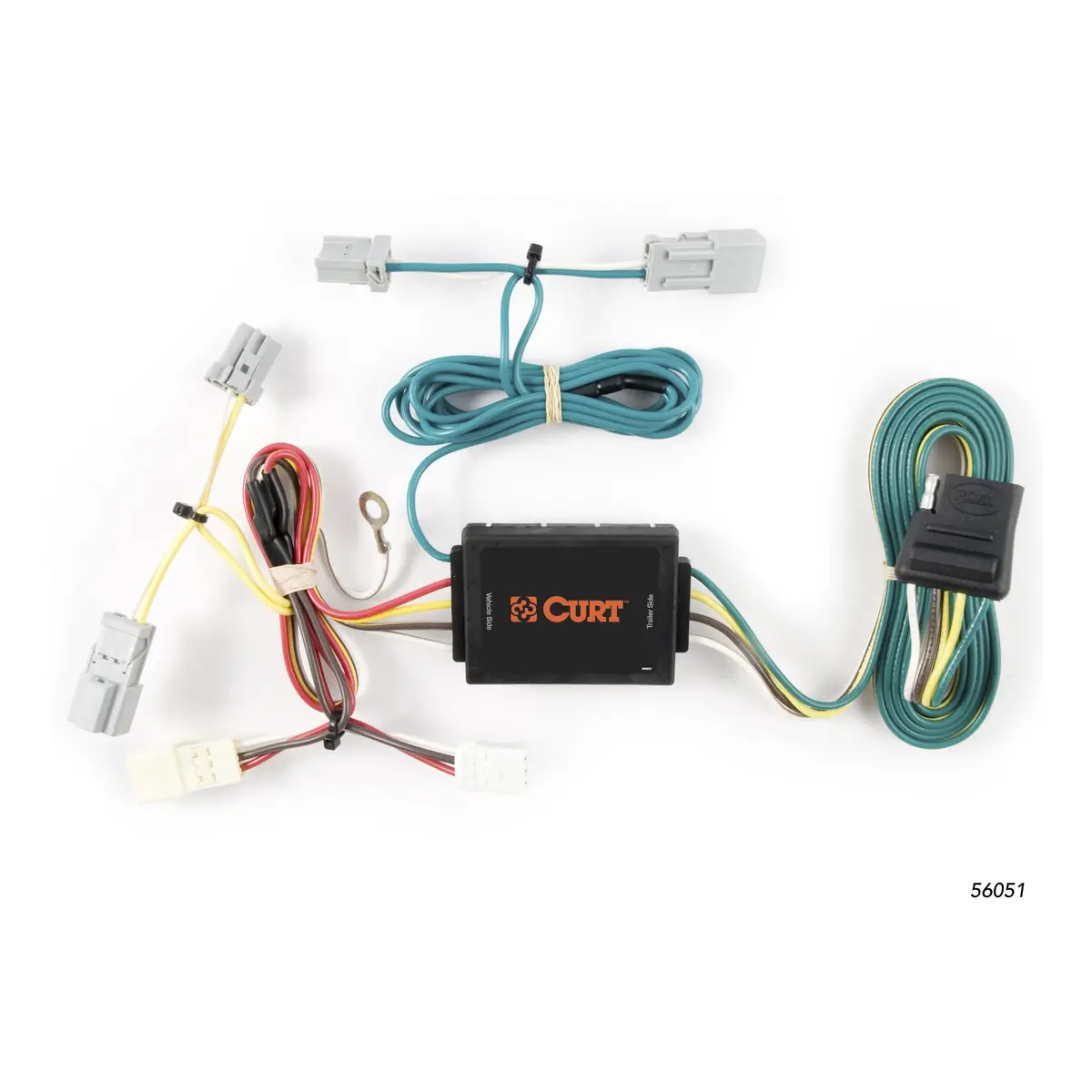 Curt 56051 Vehicle-Side Custom 4-Pin Trailer Wiring Harness, Select Honda Civic Coupe 1