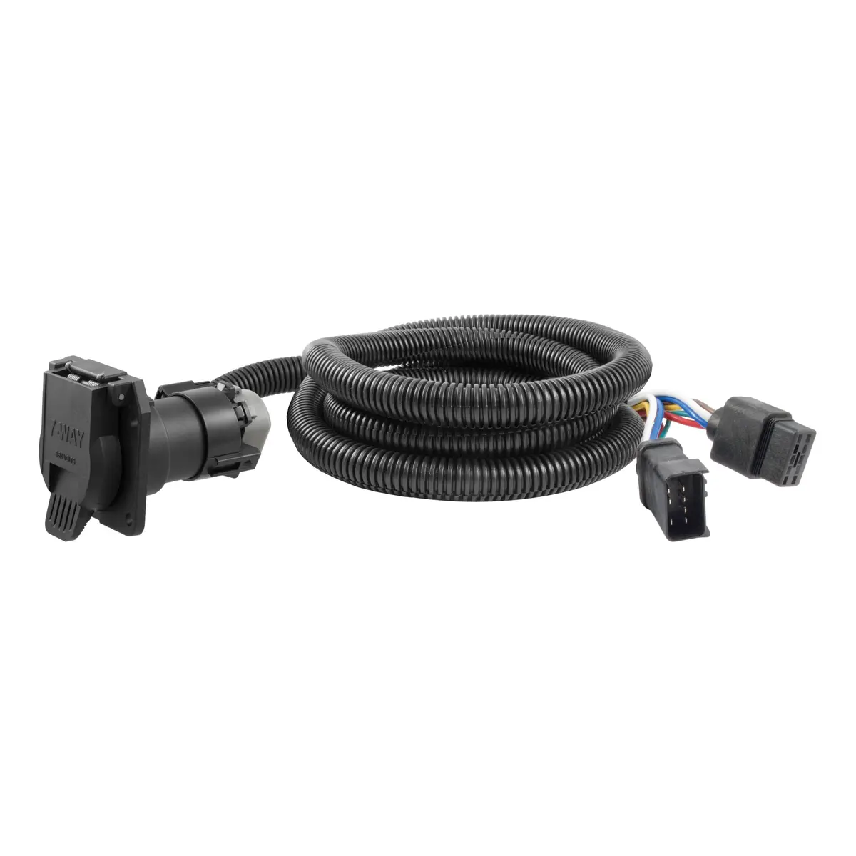 Curt 56071 7-Foot Vehicle-Side Truck Bed 7-Pin Trailer Wiring Harness Extension For Select Dodge Ram 2500 Or 3500, Dodge Dakota 1