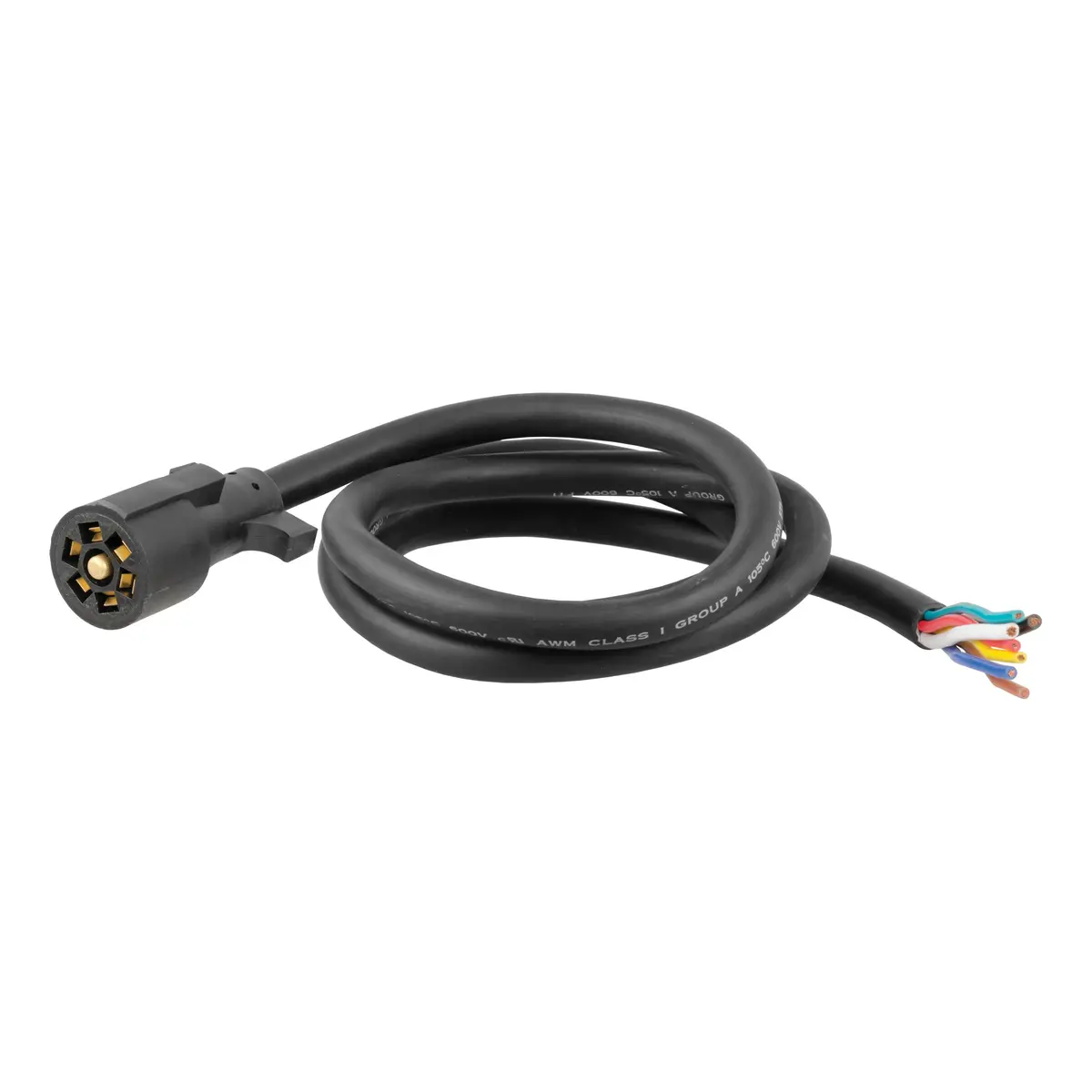 Curt 56621 Replacement 7-Way Rv Blade Trailer Wiring Harness, Trailer Side, 6-Foot Wires, 7 Pin Trailer Wiring 1