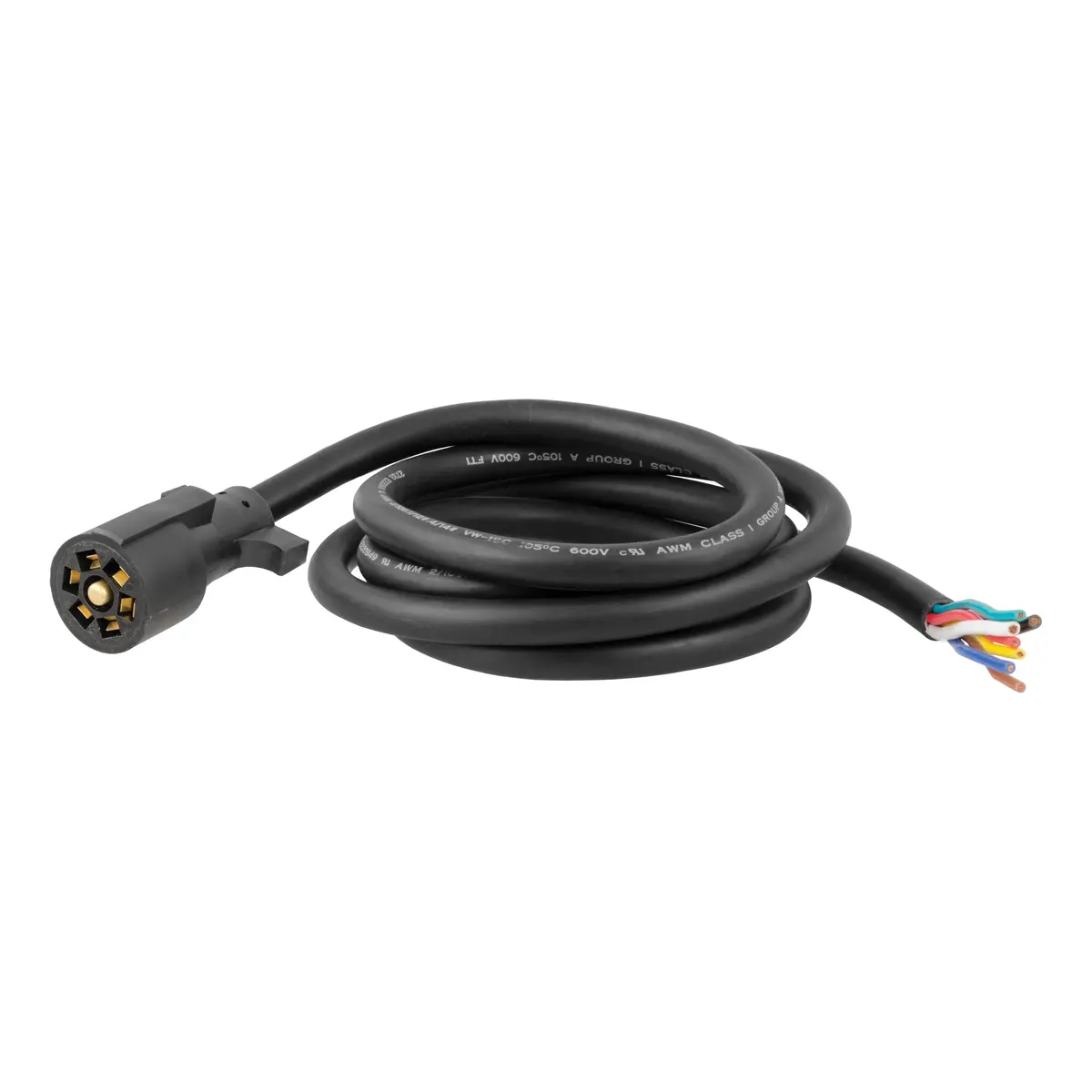 Curt 56622 Replacement 7-Way Rv Blade Trailer Wiring Harness, Trailer Side, 8-Foot Wires, 7 Pin Trailer Wiring 1