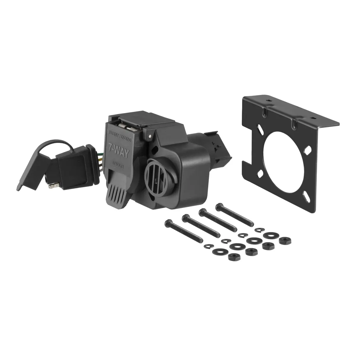Curt 57100 Dual-Output Vehicle-Side Trailer Wiring Harness Connectors For Select Dodge Vehicles, 7-Pin Trailer Wiring, 4-Pin Trailer Wiring, Integrated Backup Alarm 1