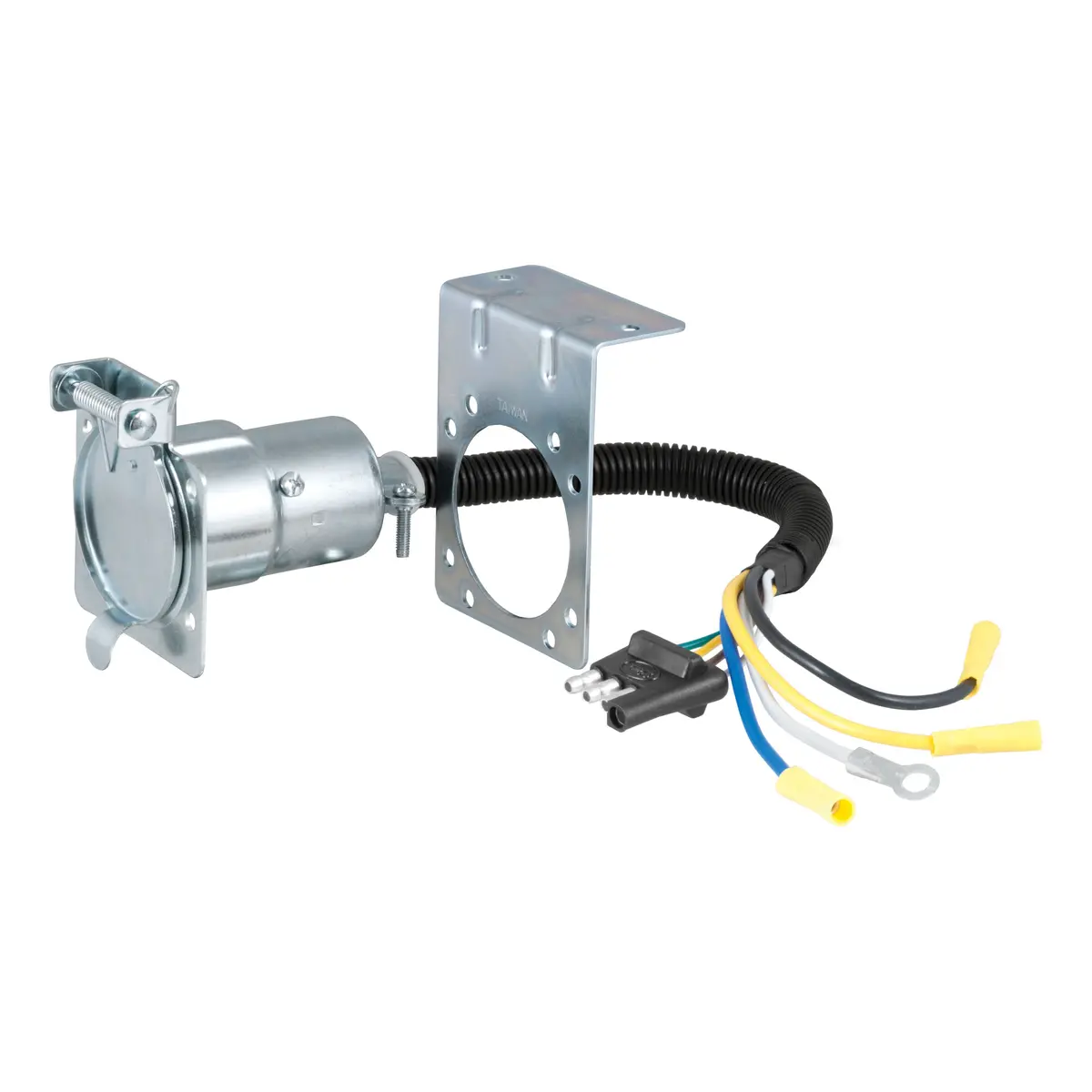 Curt 57185 4-Way Flat Vehicle-Side To 7-Way Rv Blade Trailer Wiring Adapter 1